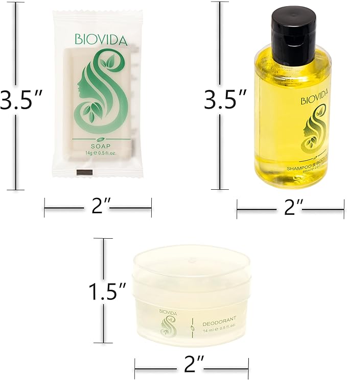 Moda West 96 Hygiene Kits - Bulk Case of Wholesale Basic Toiletry Kits for Men, Women, Travel, Charity 5 Pc A Kit