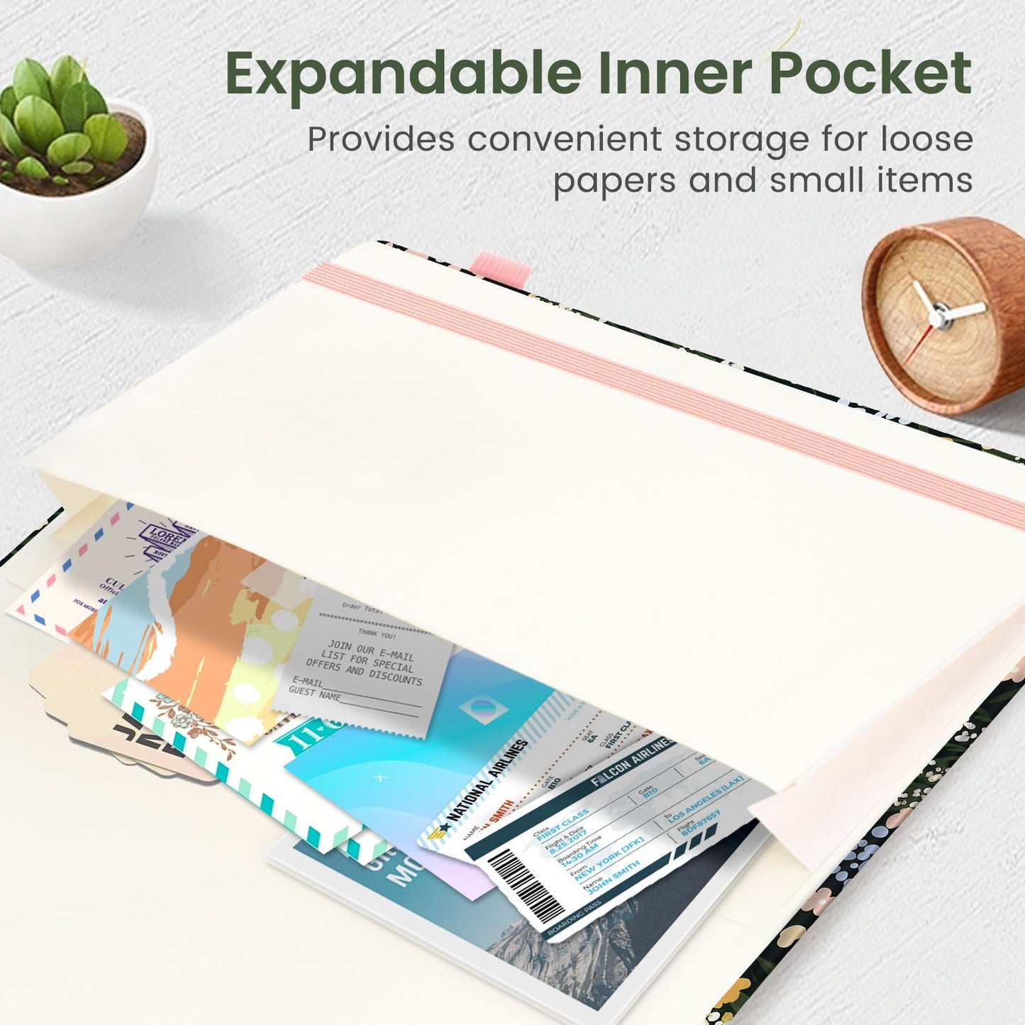 Taja Aesthetic Lined Journal for Women, Pretty 6" x 8" Notebook for Work & Note with 160 College Ruled Pages, Hardcover Leather Notebook for Journaling, Note Taking, Bible Study, Spring Scatter