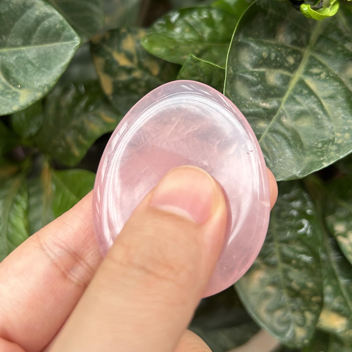 Bacatgem Natural Rose Quartz Water Drop Chakra Thumb Worry Stone,Stress Relax Healing Reiki Crystal Pocket Palm Stones