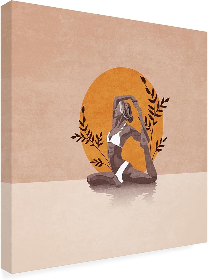 Trademark Fine Art Canvas Wall Art - Emel Tunaboylu 'Meditation Old Woman' Wall Art for Living Room, Bedroom, or Office Décor