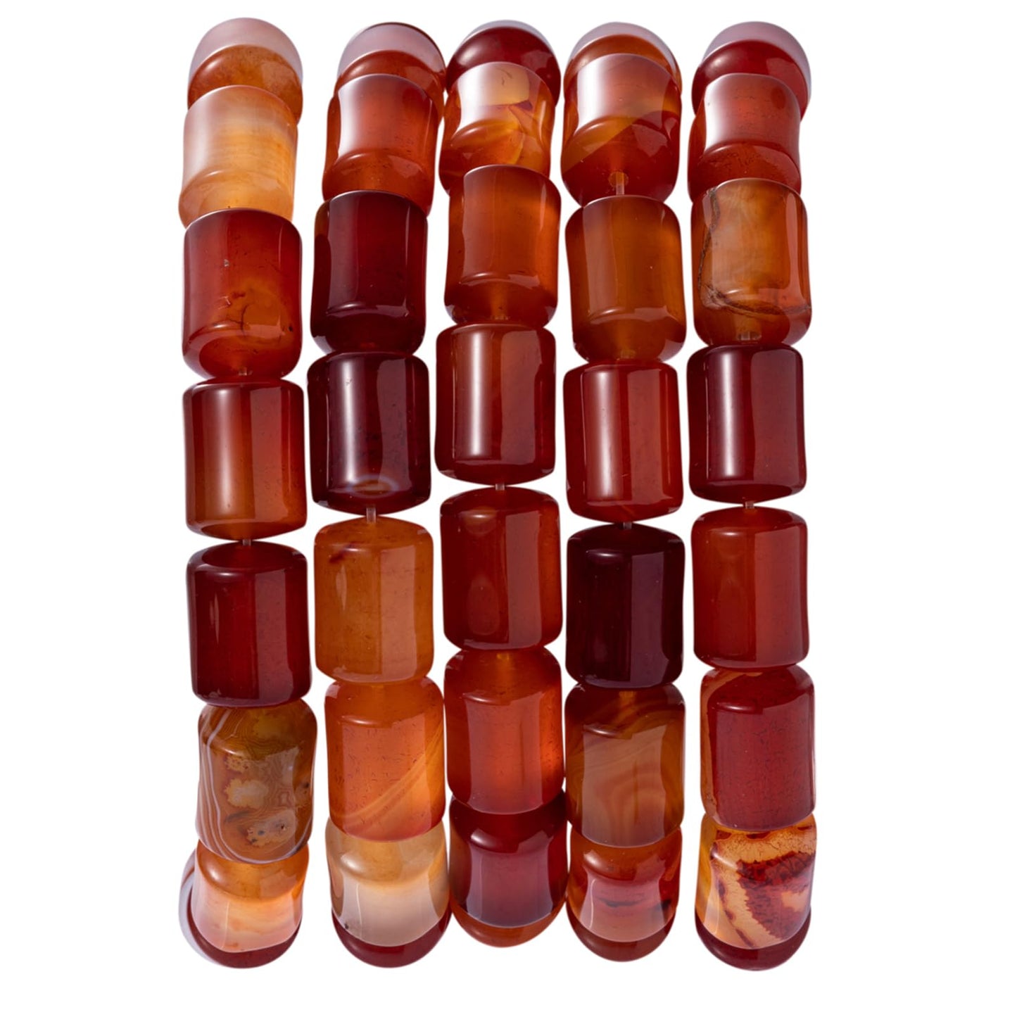 Natural Red Agate Cylinder Tube Beads 10x14mm 38cm/str Loose Semi Gemstone Stone Beads for Making Bracelets Necklace