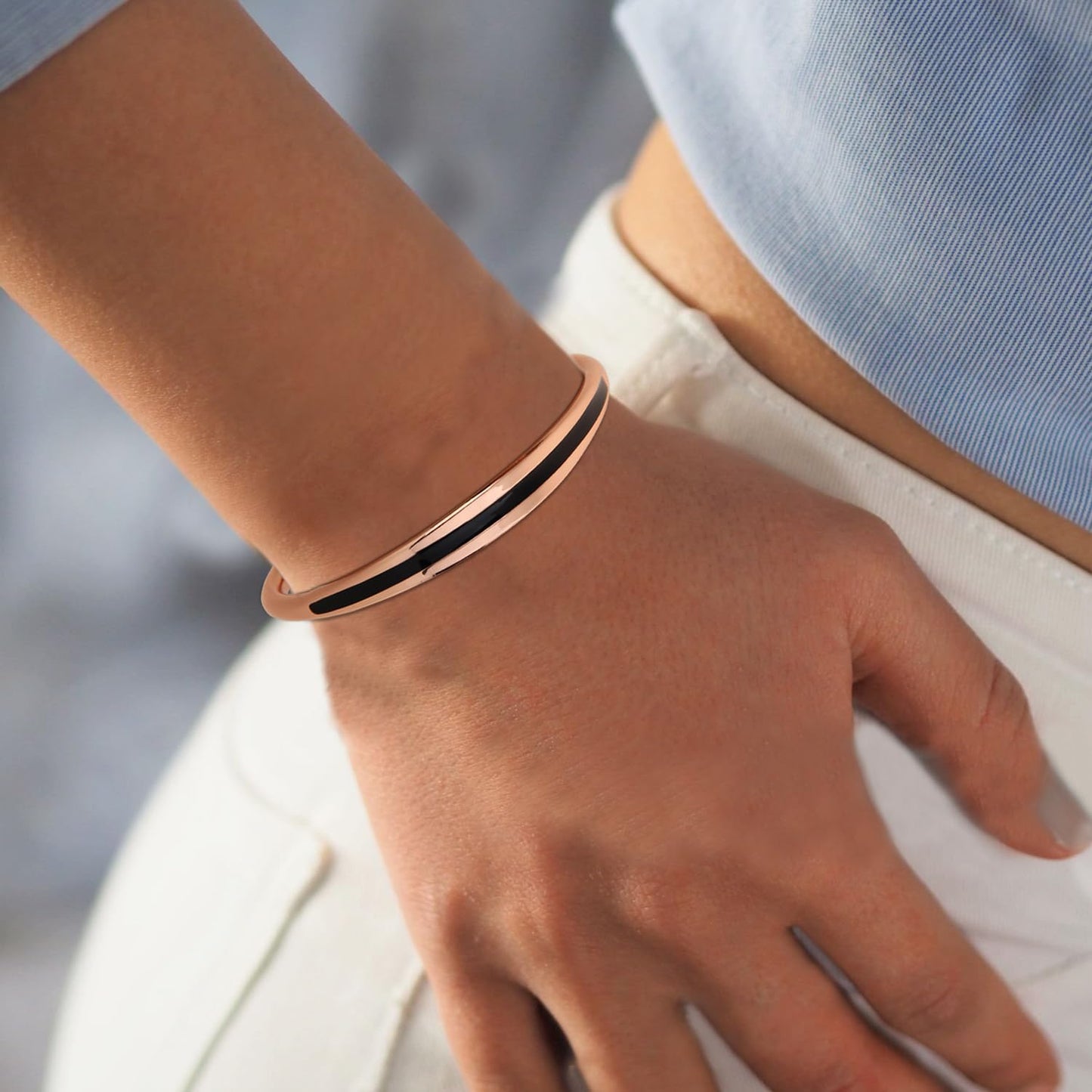 BioMag 2Pcs Copper Bracelets for Women Men, 99.9% Pure Copper Magnetic Bracelet Cuff Bangle with 8Pcs Magnets, Adjustable Jewelry Gifts