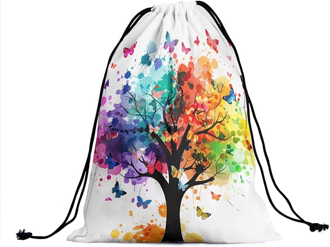 Nerxy Leaf Grip Bags for Gymnastics Tropical Leaves Grip Bag Botanical Drawstring Storage Bags