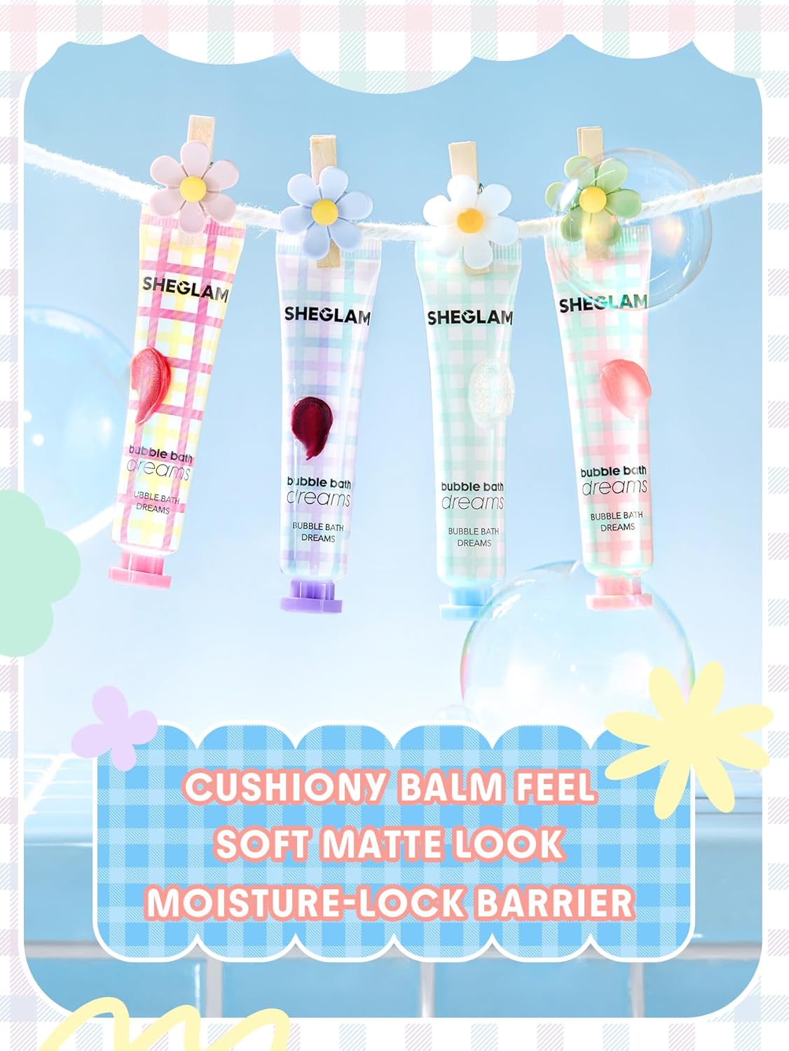 SHEGLAM Bubble Kiss Lip Balm Semi-Matte Nourishing & Hydrating Moisturizing Lip Balm - Gummy