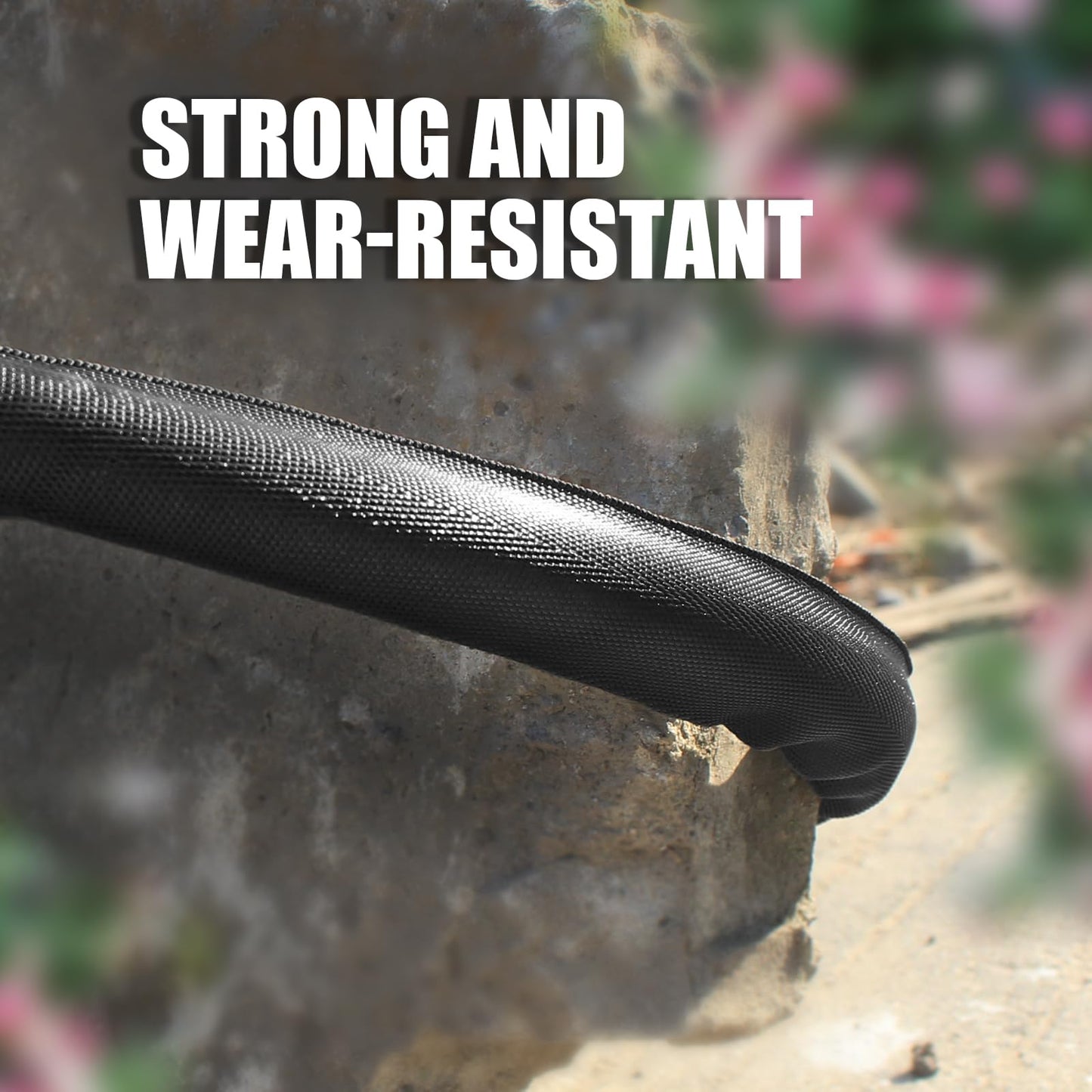 Relxitl Garden Hose 100ft, Flexible Water Hose with 10 Function Hose Nozzle, Lightweight, Tangle Free, Rust Proof for Yard, Watering(Black)