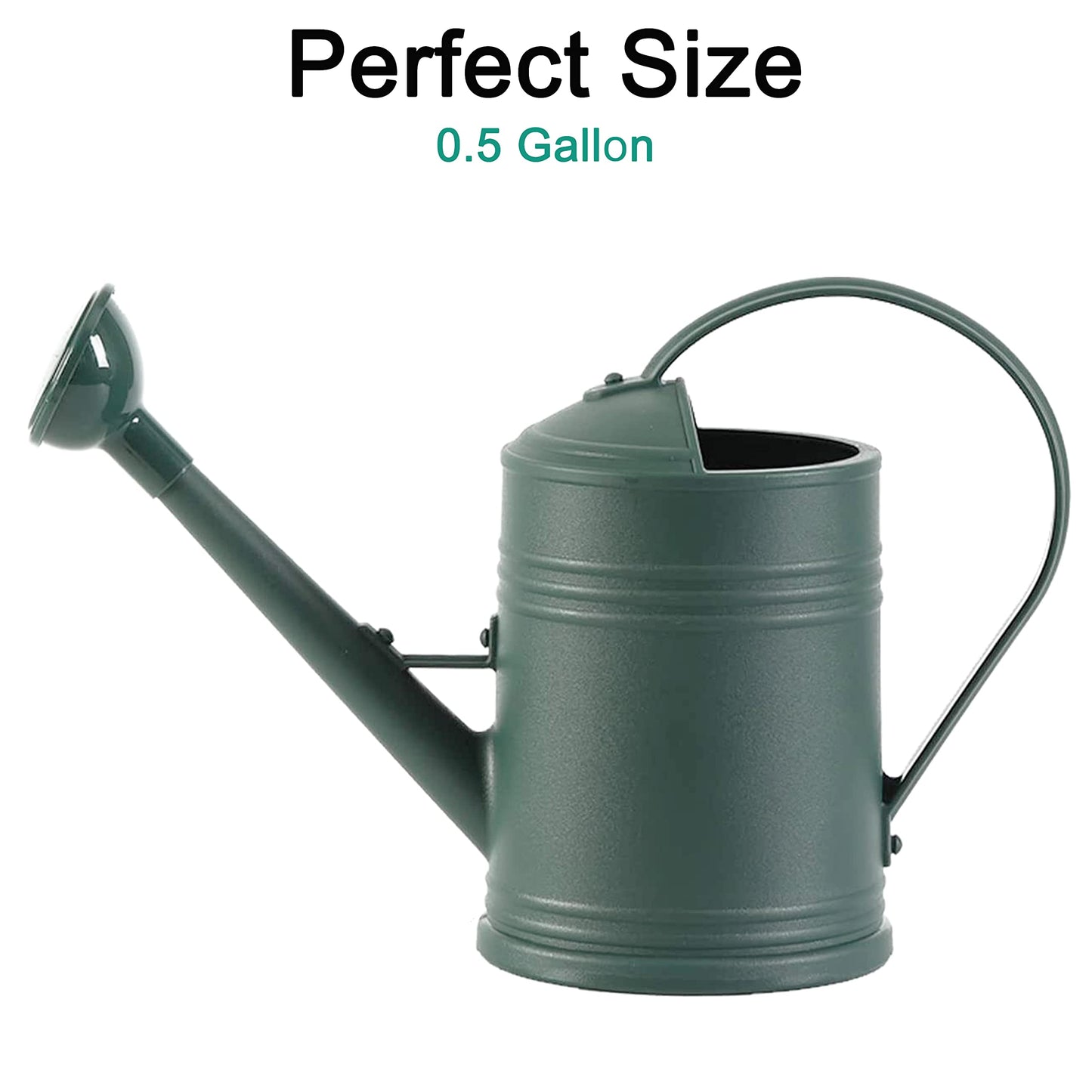 Plastic Indoor Watering Can with Sprinkler Head - 68 oz, 1/2 Gallon