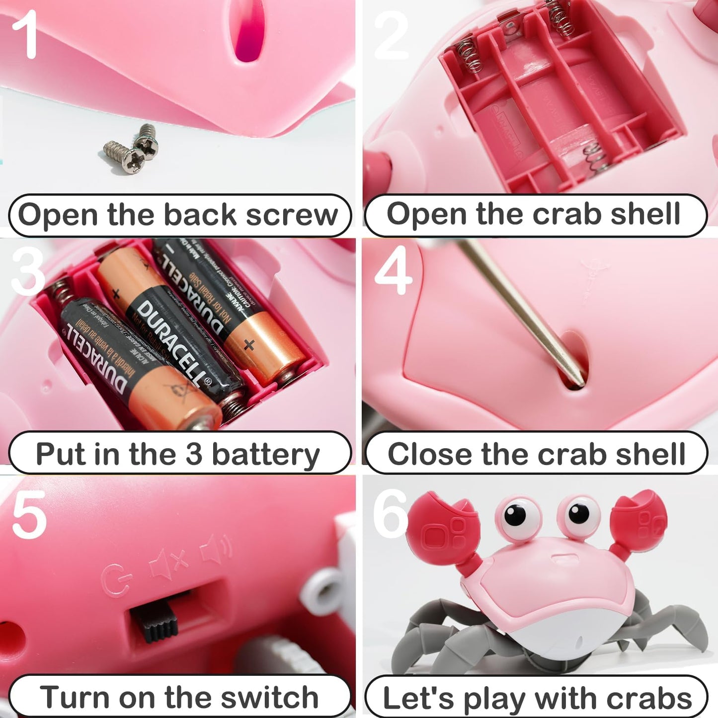 Pbooo Tummy Time Crawling Crab Baby Toy 3-6 Months Learning Walking Dancing Crab Toys for Babies 6-12 9-12 12-18 Months,Infant Toddler Development Toys Age 1-2 1st Birthday Gift