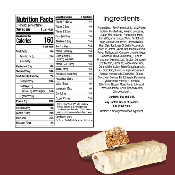 BestMed - High Protein Nutrition Bar - Low-Carb, 15g Protein, Low Sugar, High Fiber, Low Calorie, Meal Replacement Bar (Shortbread Cookie, 2 Box - 14 Count)
