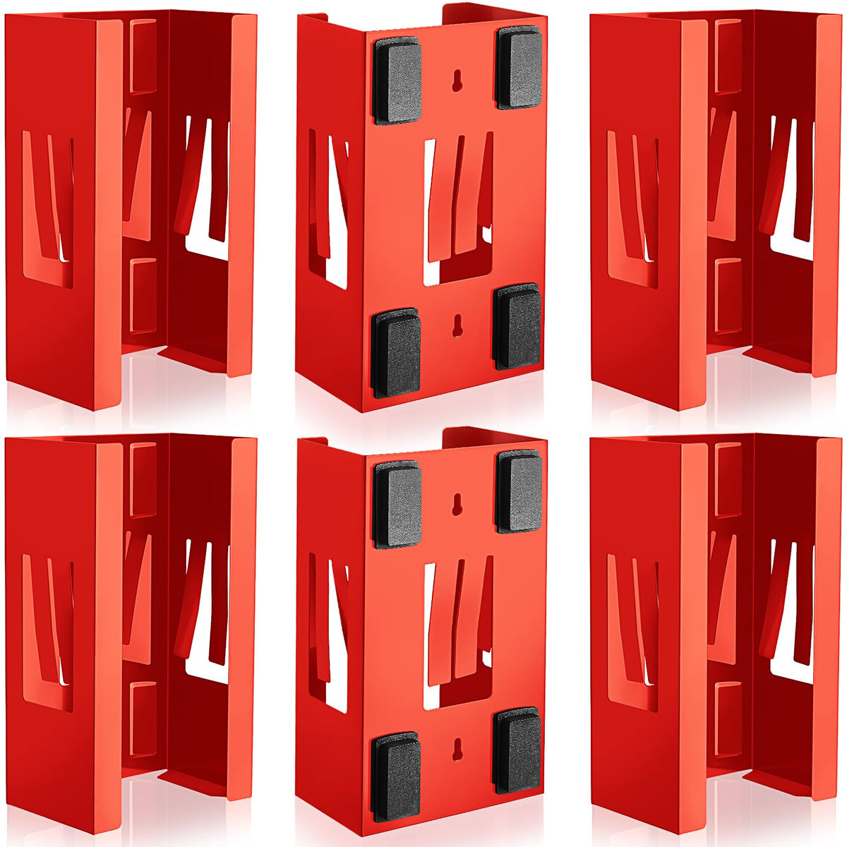 6 Pcs Magnetic Gloves Dispenser Holders Wall Mount Boxes of Gloves Commercial Quality Towels Wipes Paper Tissue Box Holder Kitchen Fridge Office Workshops Garage Tool Hospital (6 Count)
