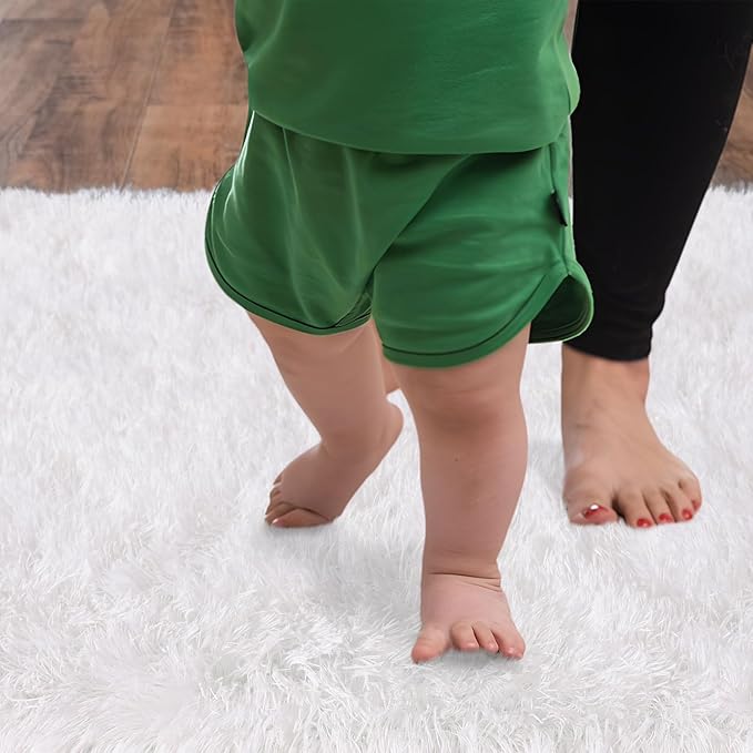 Soft Runner Rugs for Bedroom Hallways, 2x6 White Fluffy Shag Throw Area Rug Non Slip for Bedside Dorm, Long Shaggy Furry Carpet for Nursery Living Room