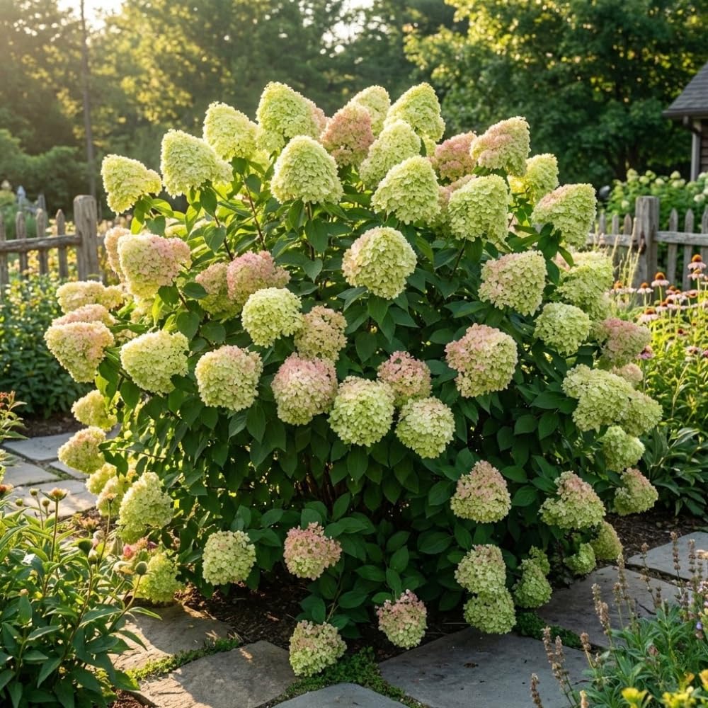 White Pink Hydrangea Plant Live Tree, Rare Color, 4" Pot, Perennial and Hardy Blooming Shrub for Garden Spring Planting