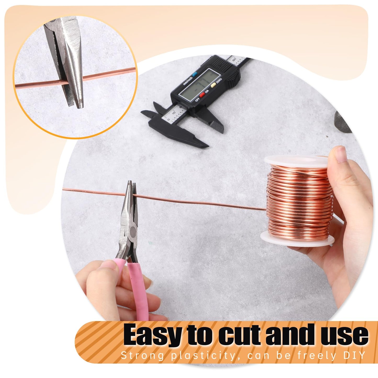 99.9% Soft Copper Wire (12 Gauge, 2.05MM), 49.3 Feet / 15m, Solid Bare Copper-Wire 1 Pound Spool Pure Copper Wires for Electroculture Gardening Jewelry Making DIY Plants