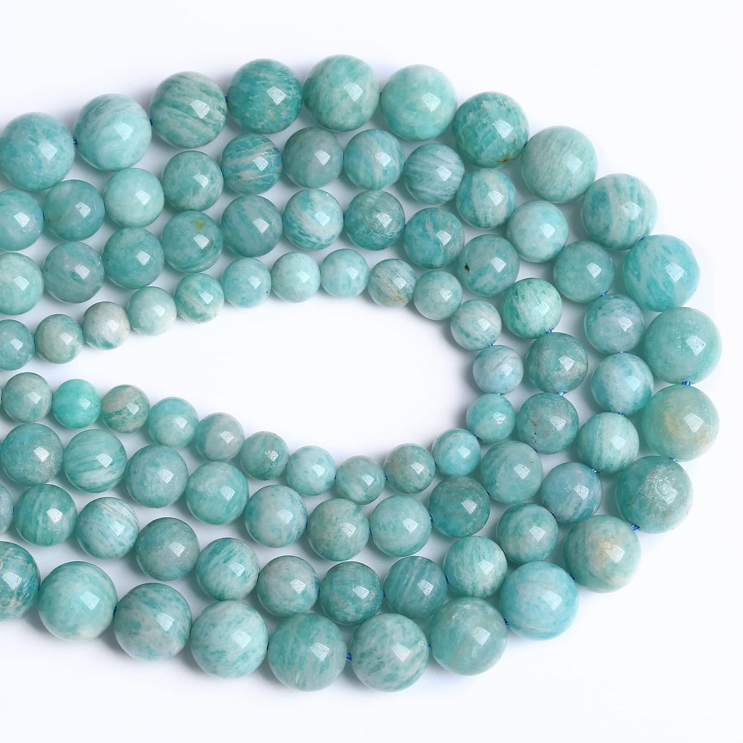 6MM 60PCS Natural Stone Amazonite Gemstone 2A Grade Crystal Loose Beads for Jewelry Making DIY Bracelet Necklace 1 Strand