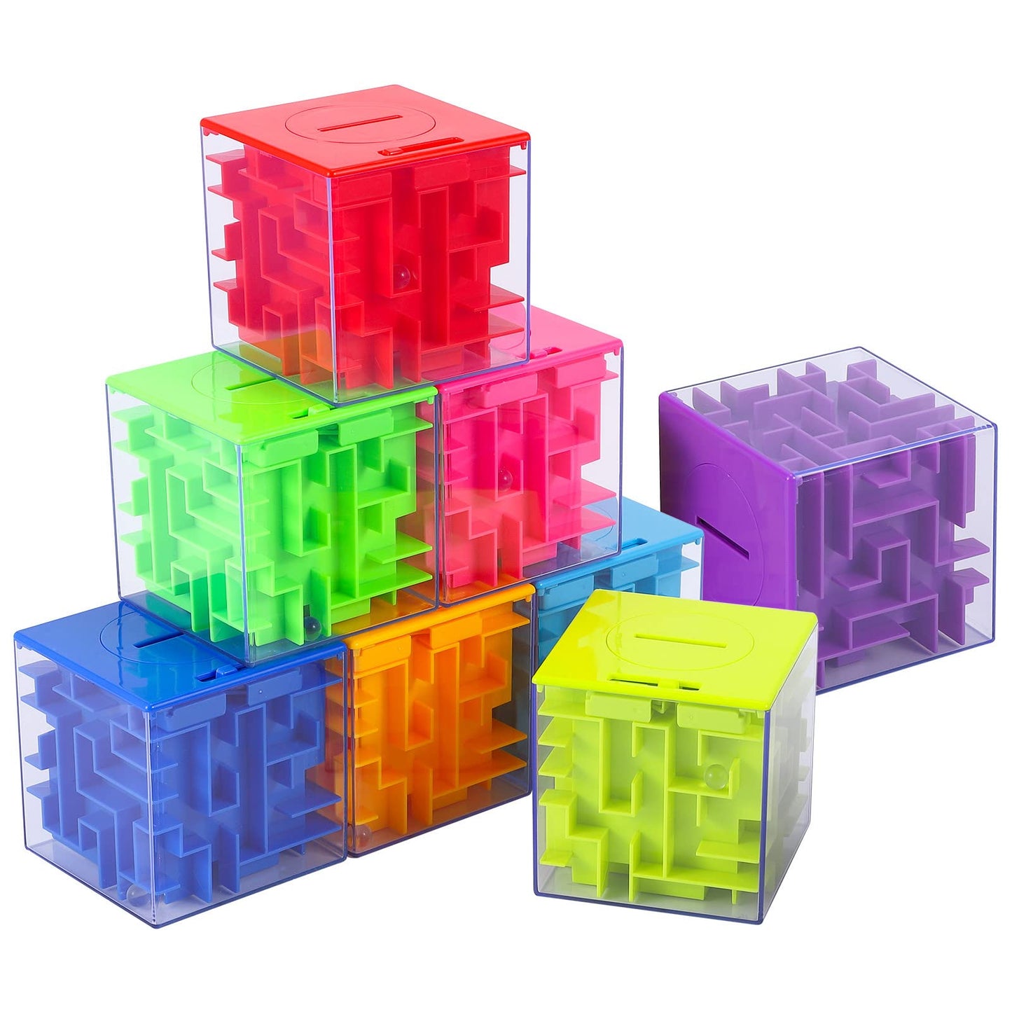 8PACK Money Maze Puzzle Box, Twister.CK Unique Money Gift Holder Box, Fun Maze Puzzle Games for Kids and Adult Birthday