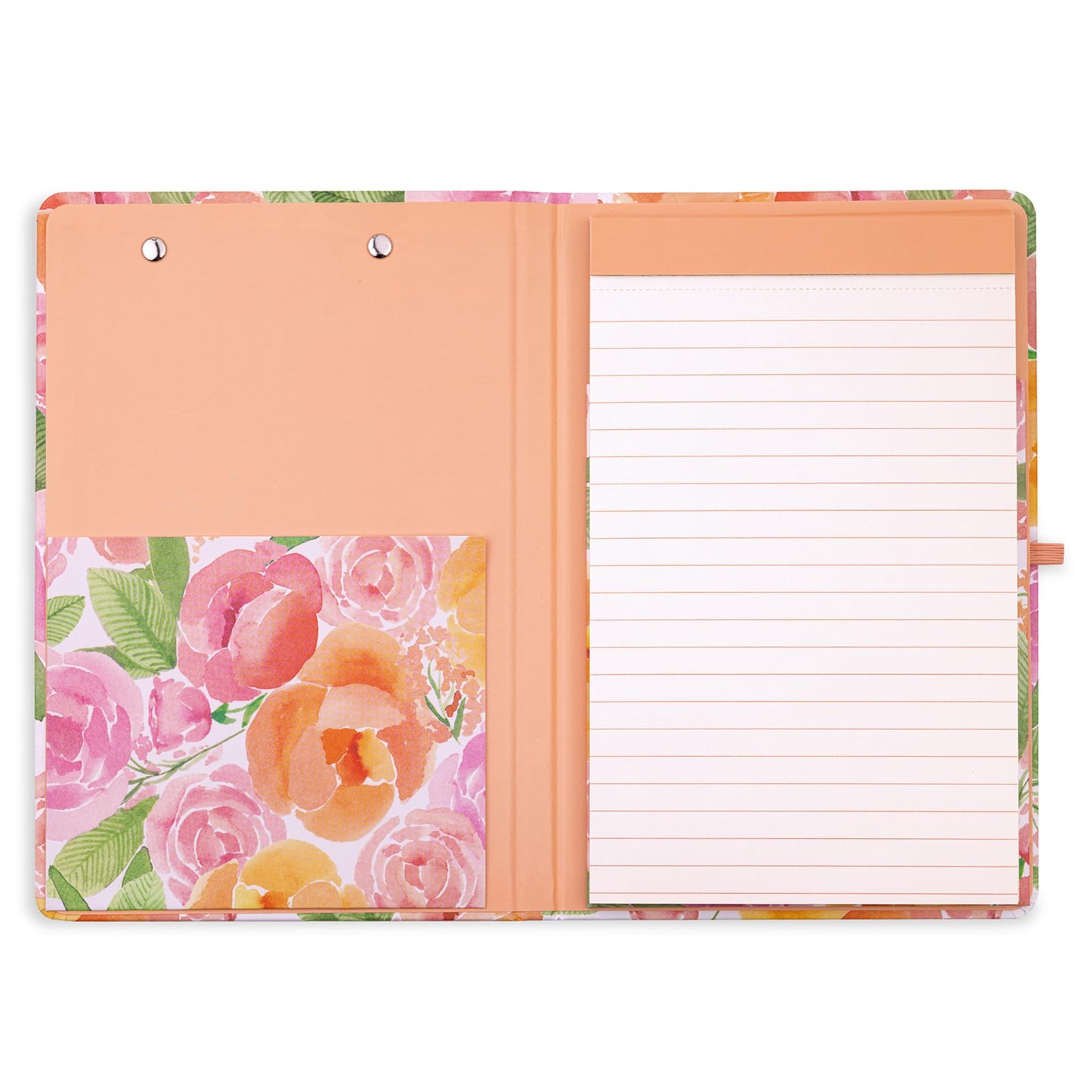 Steel Mill & Co Cute Mini Clipboard Folio with Refillable Lined Notepad and Interior Storage Pocket, Small Padfolio for Work (Full Posey)