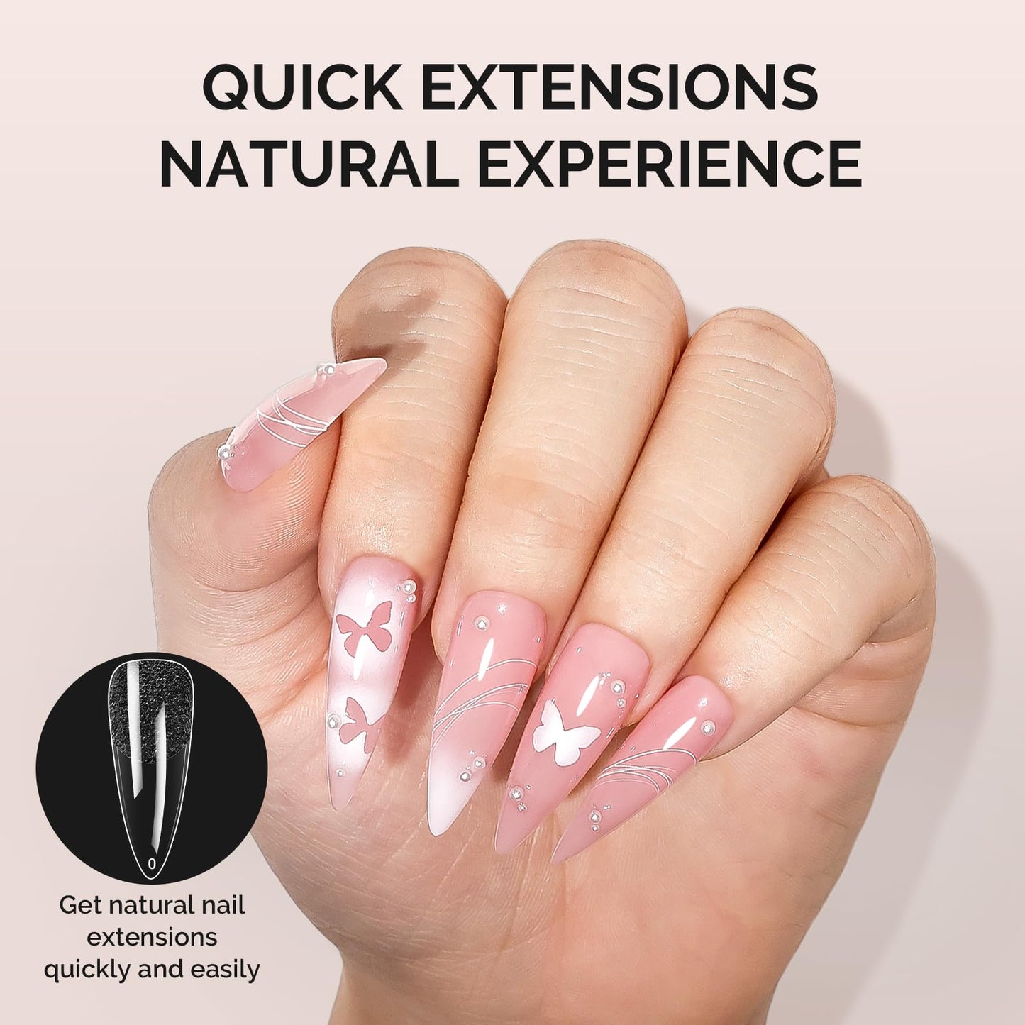 MelodySusie Long Almond Stiletto X Nail Tips - 600Pcs 15 Sizes Clear Acrylic, Half Matte Full Cover Press on Nails for DIY Extension & Salon Use, Pre-Shaped for Long-Lasting Manicure