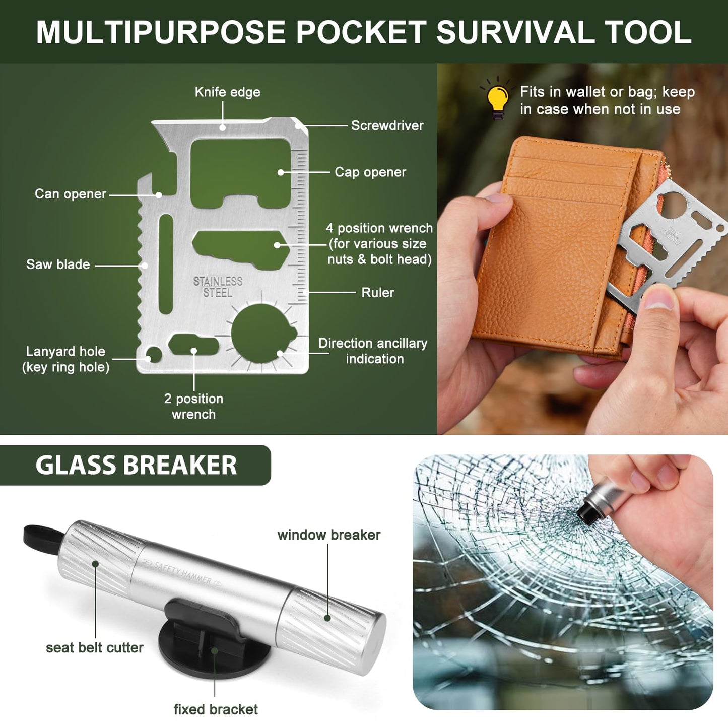 DRACHENADER Outdoor Gifts for Men – Survival Kit & Emergency Gear & Cool Gadgets for Hiking, Camping & Adventure for Husband, Dad, Son