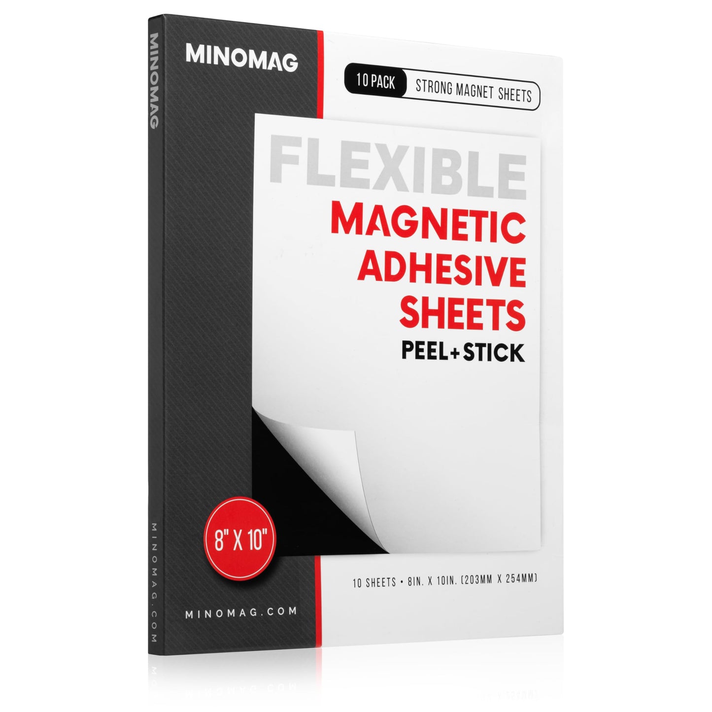 10pk Magnetic Sheets with Adhesive Backing 8x10 inch | Cut to Size Magnet Sheets for Dies, Photos, Stamps, Crafts