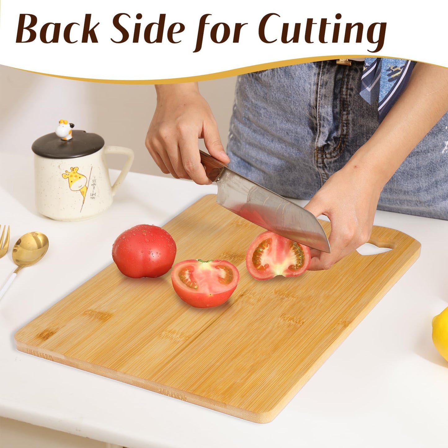 Mothers Day Gifts for Mom - Personalized Engraved Bamboo Cutting Board Set Gifts for Mama from Daughter,Cute Cutting Board Utensil Set Kitchen Decor,Mothers Day Kitchen Gadgets,Birthday Gift for Women