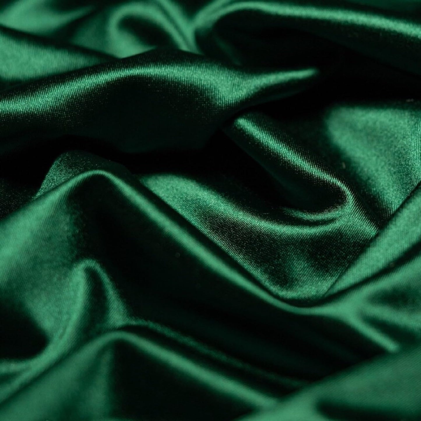 Ice Fabrics 4 Way Stretch Silky Spandex Satin Fabric by The Yard - 60" Wide Shiny Satin Spandex Fabric for Dresses, Active Wear, Yoga Pants, Table Cloth - Thick and Heavy - Hunter Green - 1 Yard