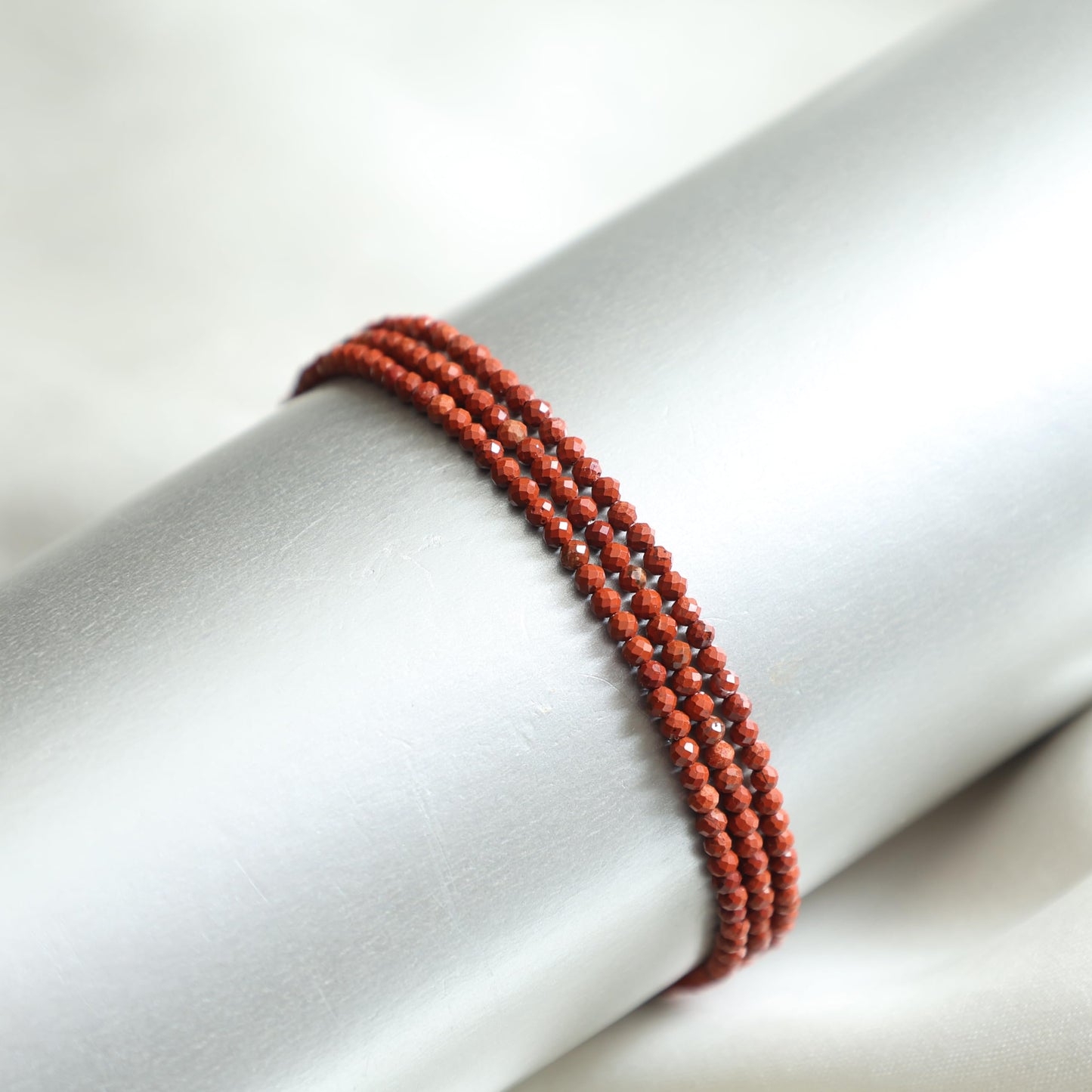 Gempires Red Jasper Multi Strand Beaded Bracelet for Women | Handmade Lightweight Gemstone Jewelry | Hypoallergenic Gold Plated Adjustable Bracelet | Stylish Everyday Wear Gift