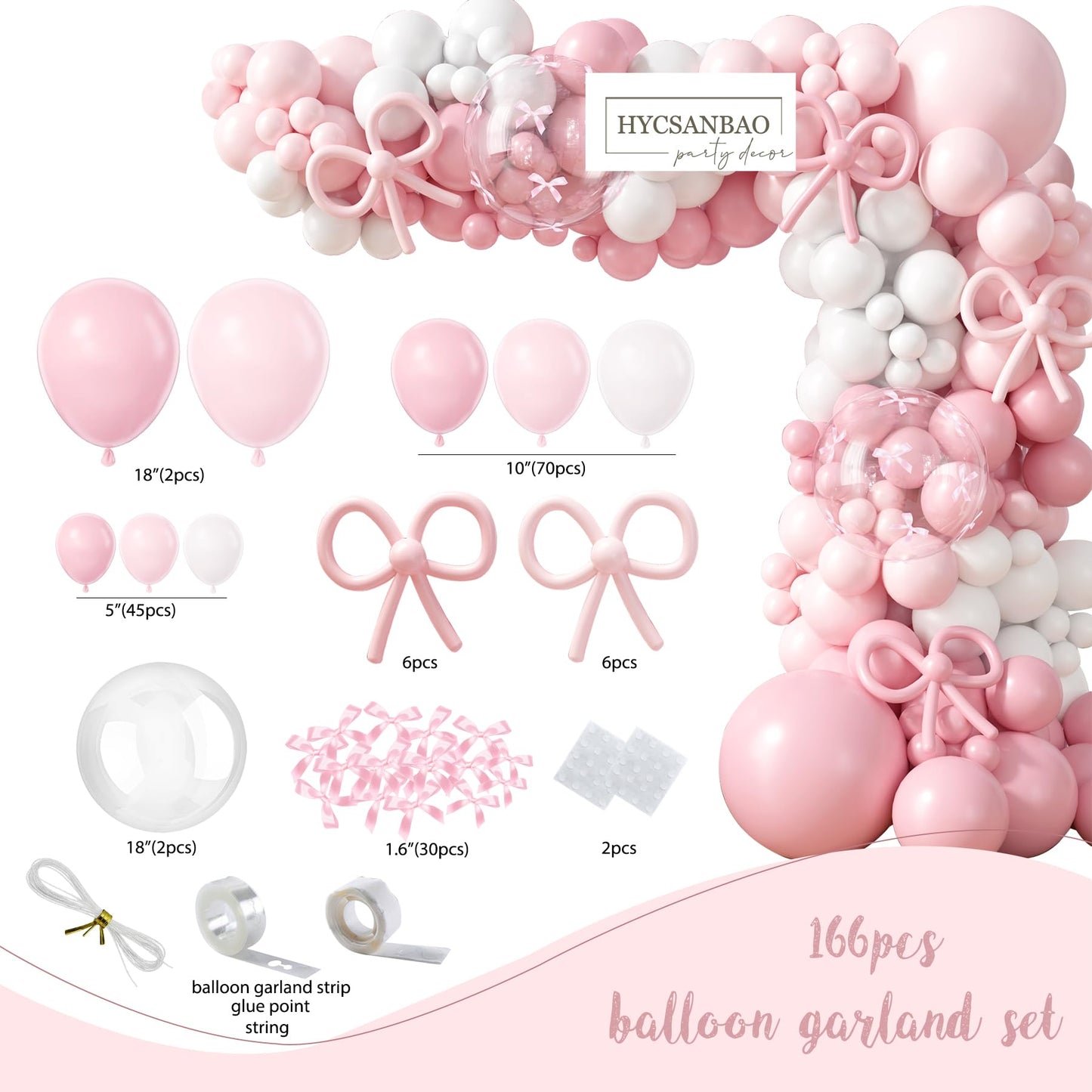 Pink Bow 1st Birthday Decorations, First Birthday Party Supplies for Girl, Pink White Balloon Arch Balloon Box Girls Just Wanna Be One Backdrop High Chair Banner