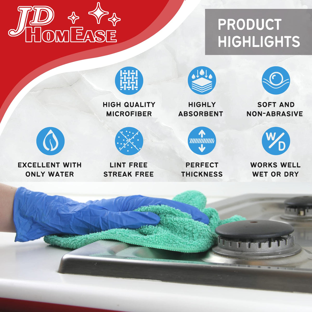Microfiber Cleaning Cloths (120 Count)