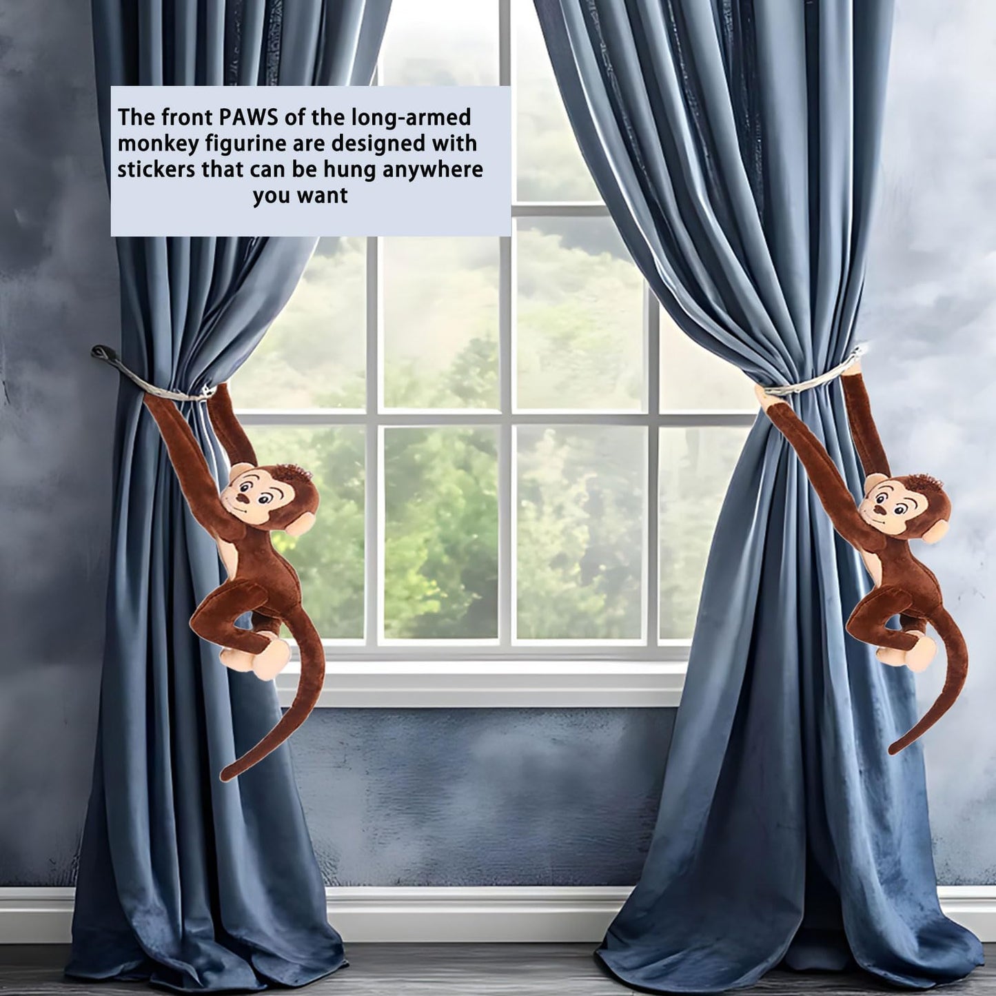 CHELEI2019 2PCS 27.6" Monkey Plush Stuffed Animal,Hanging Stuffed Animal Monkey with Long Hands
