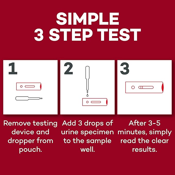 Dealmed HCG Urine Cassette Pregnancy Test, 25 Count, HCG Pregnancy Tests with Disposable Pipettes, Early Detection Pregnancy Test Kit