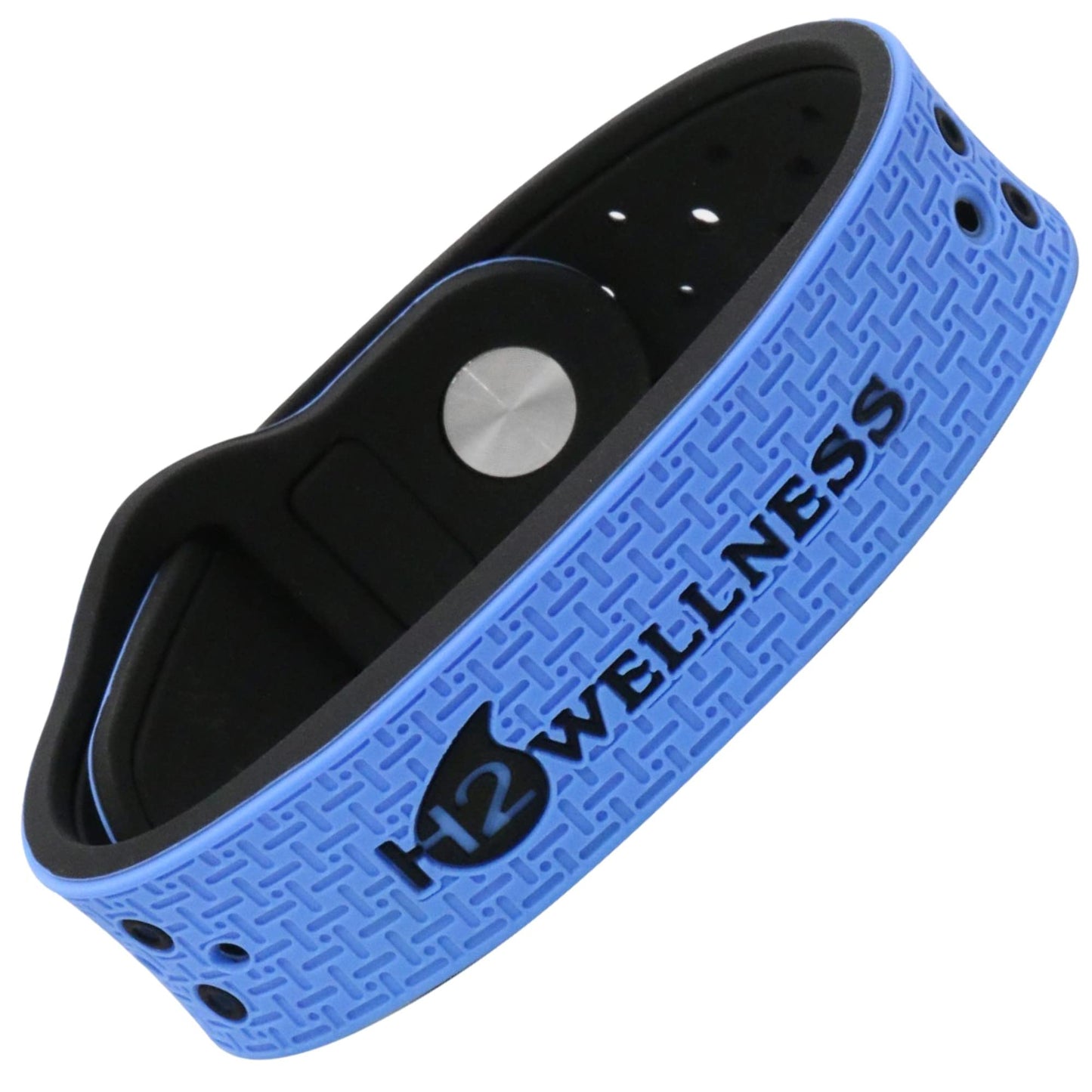 H2WELLNESS Magnetic Therapy Bracelet Super Ultra Strength Waterproof Breathable Comfortable Adjustable Infused with Titanium and Copper Sport Band (Blue)