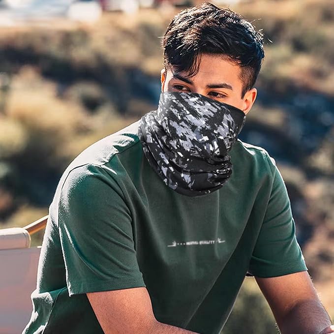 Neck Gaiter Fishing Face Gator Sun Protection & Wind-proof For Fishing Hiking Cycling Camping Yard Work Bandana Mask