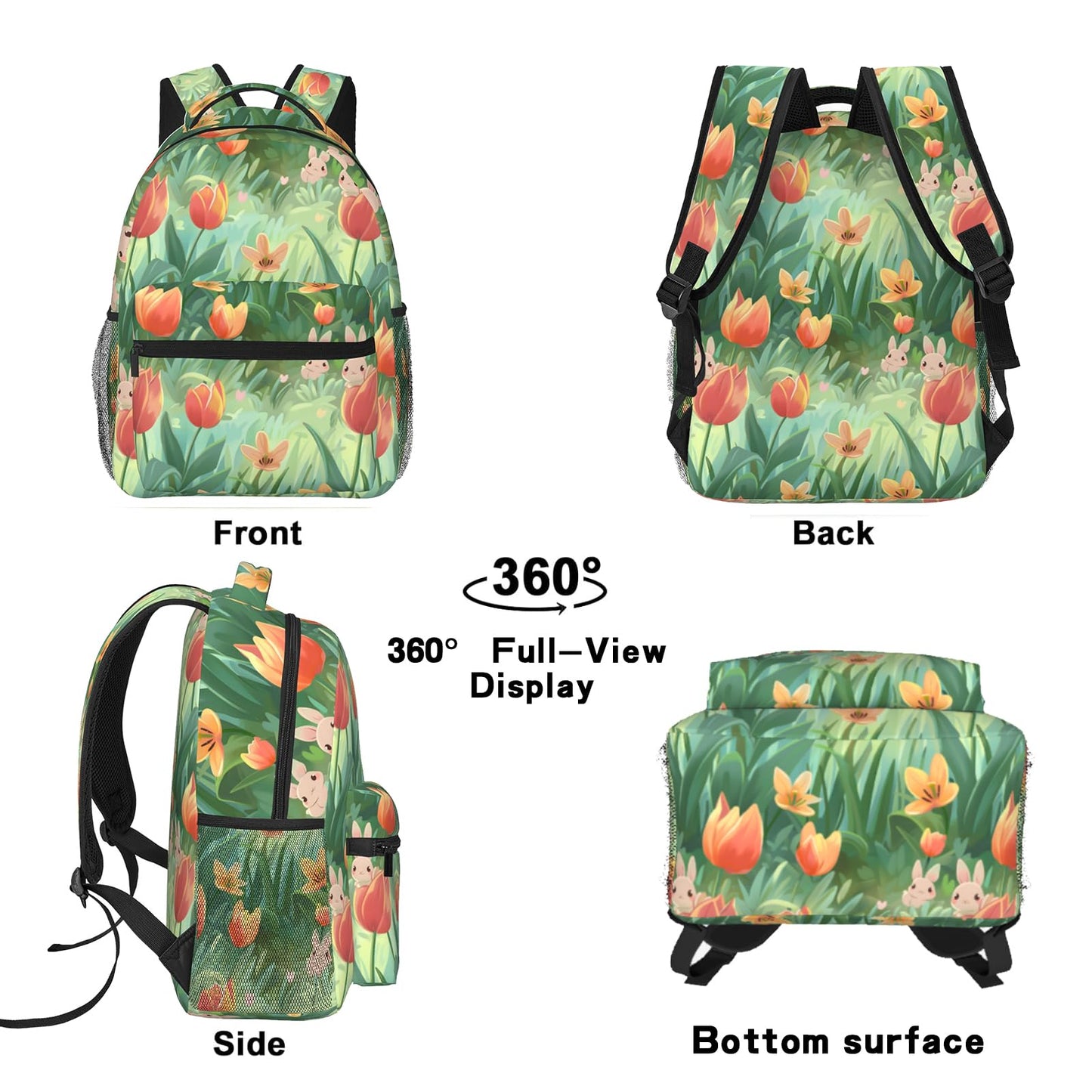 TRYYN Dragon Casual Backpack, Lightweight Laptop Bag Daypack, Cute Fire-Breathing Dragons Backpacks for Women Men Teens Students,Mystical Polyester Bookbag Gifts for School Work Travel Hiking