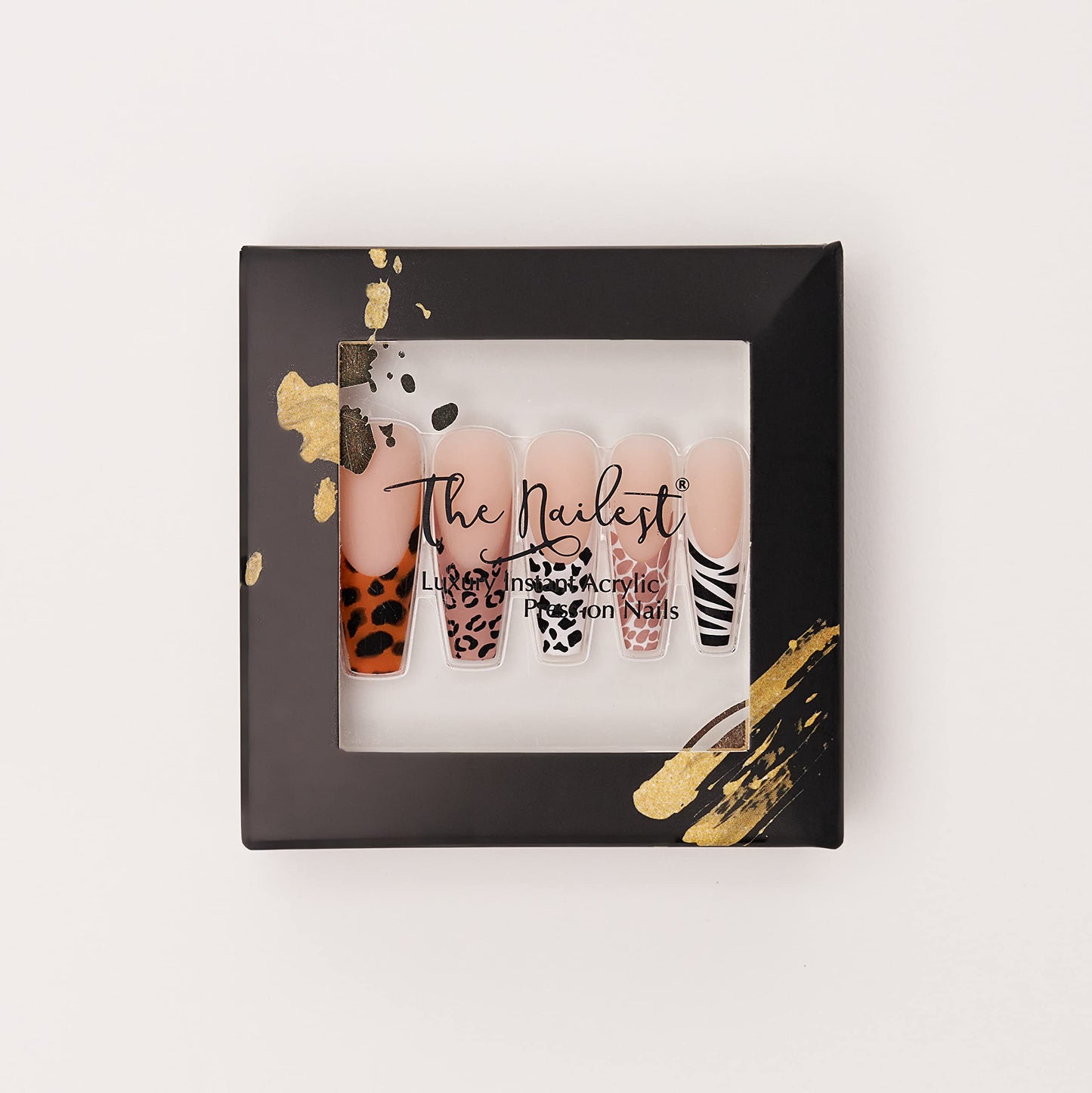 The Nailest - Instant Luxury Acrylic Press-on Nails-C-curve Long Coffin- Wilderness