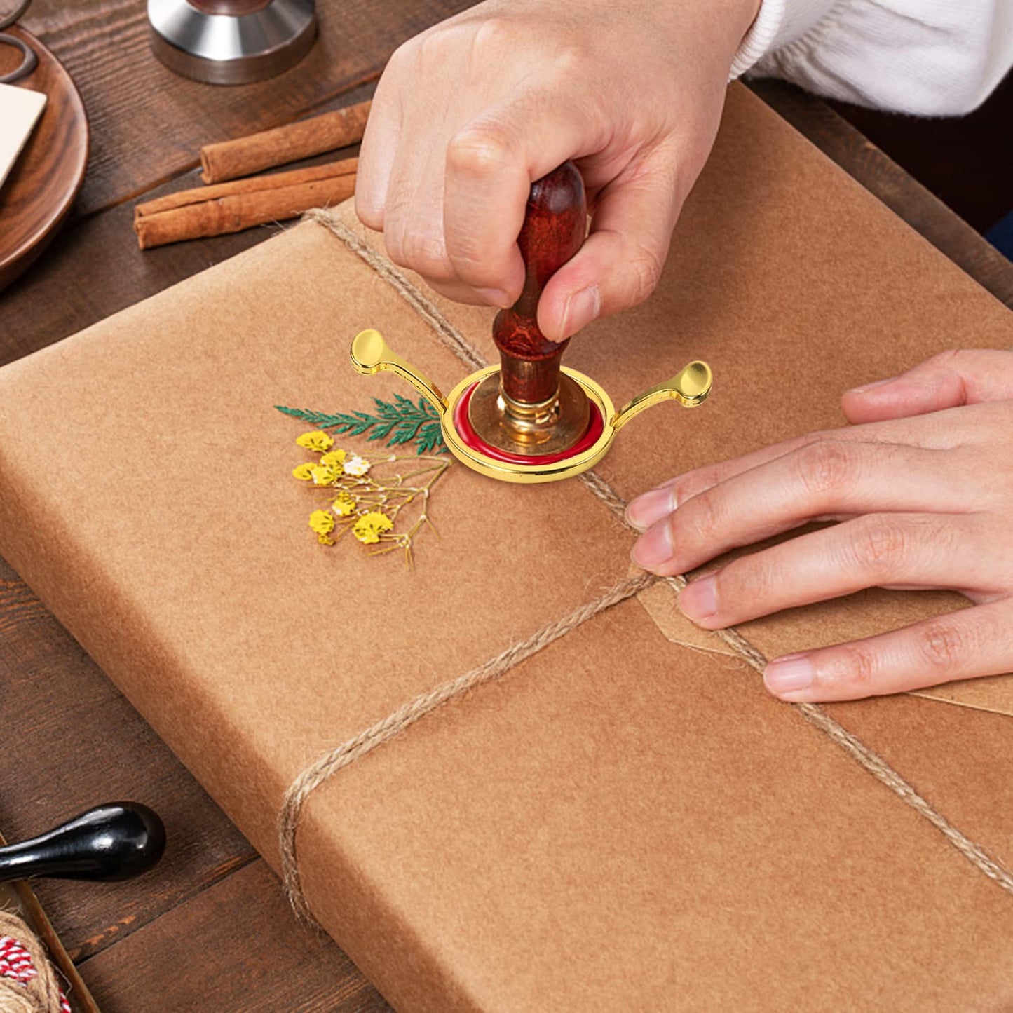 Wax Seal Kit, WASOHLING 40Pcs Bronze Sealing Wax Sticks with Glue Gun, Wax Seal Molds, Silicone Mat, Marker Pens, Premium Kit for Wedding Invitations Envelopes Cards (Bronze)