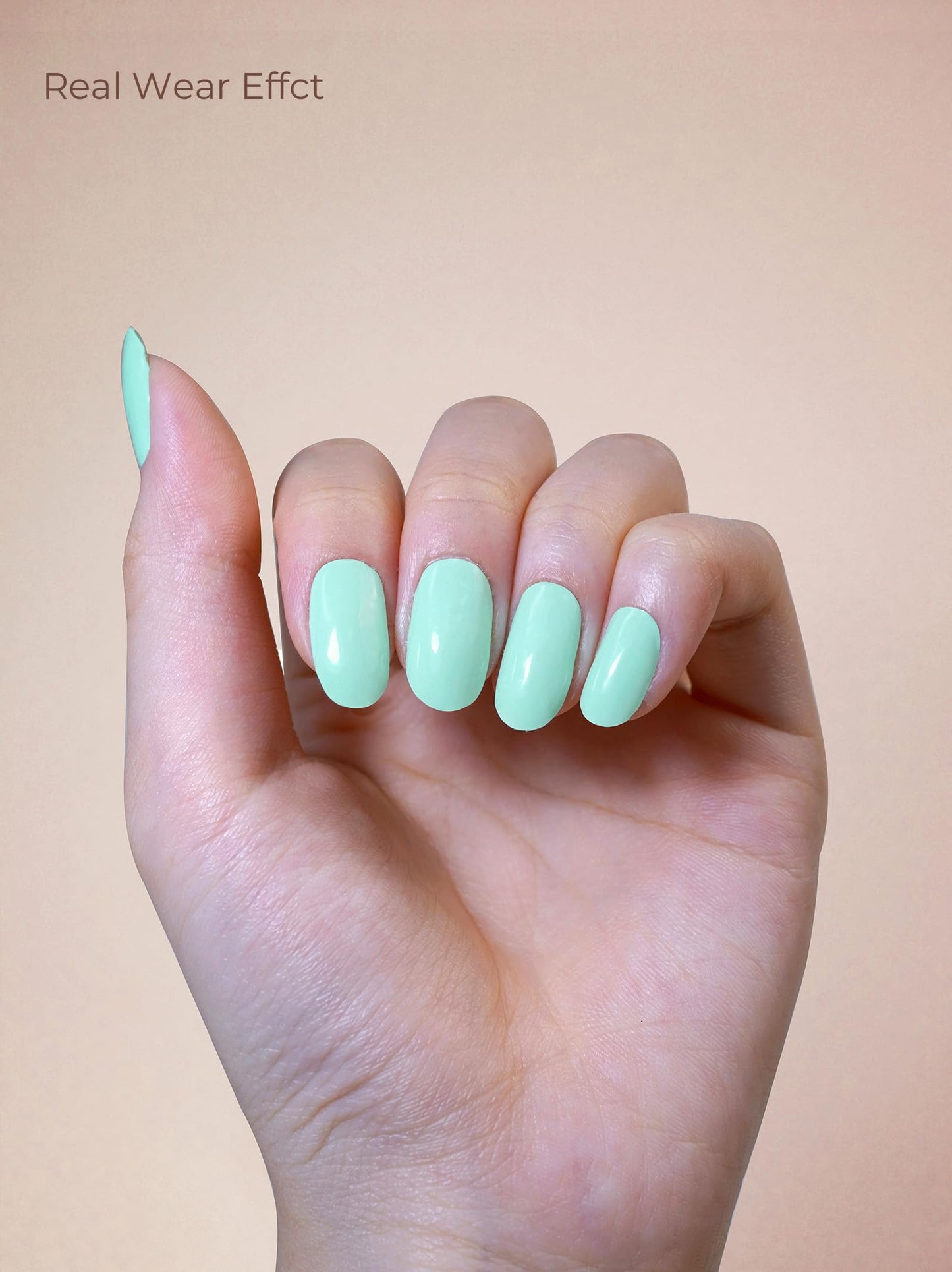 Beaolata Real Gel Nail Strips (No UV Light Needed) - 44Pcs Salon Quality Nail Stickers - Long Lasting Polish Wraps for Women, Easy Apply & Remove (Lime Green