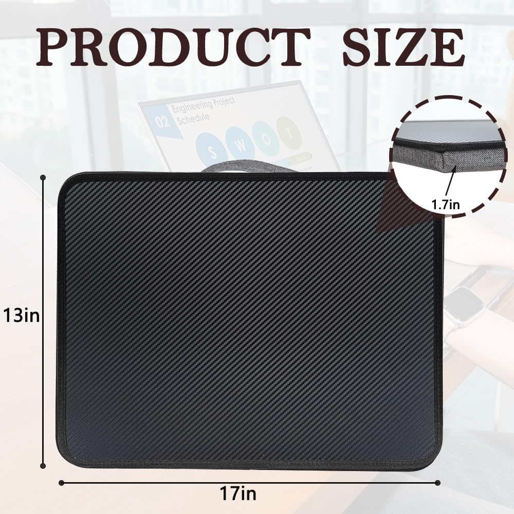 Portable Laptop Desk Fits Up to 16“ Laptops, Built-in Cushion,Lap Stand for Bed & Couch & Carpet, Great for Home & Office,Lap Desk with Cushion (Black, Medium)
