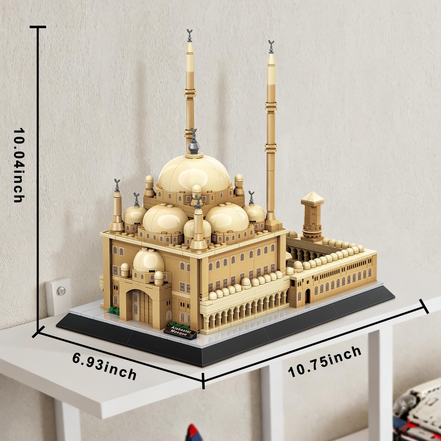 BeepZipp Mosque of Mohammed Ali Cairo Building Set – 620Pcs Architecture Model Kit, Egypt Landmark for Adults, Home Office Decor, Collectible Travel Souvenir for History & Architecture Enthusiasts