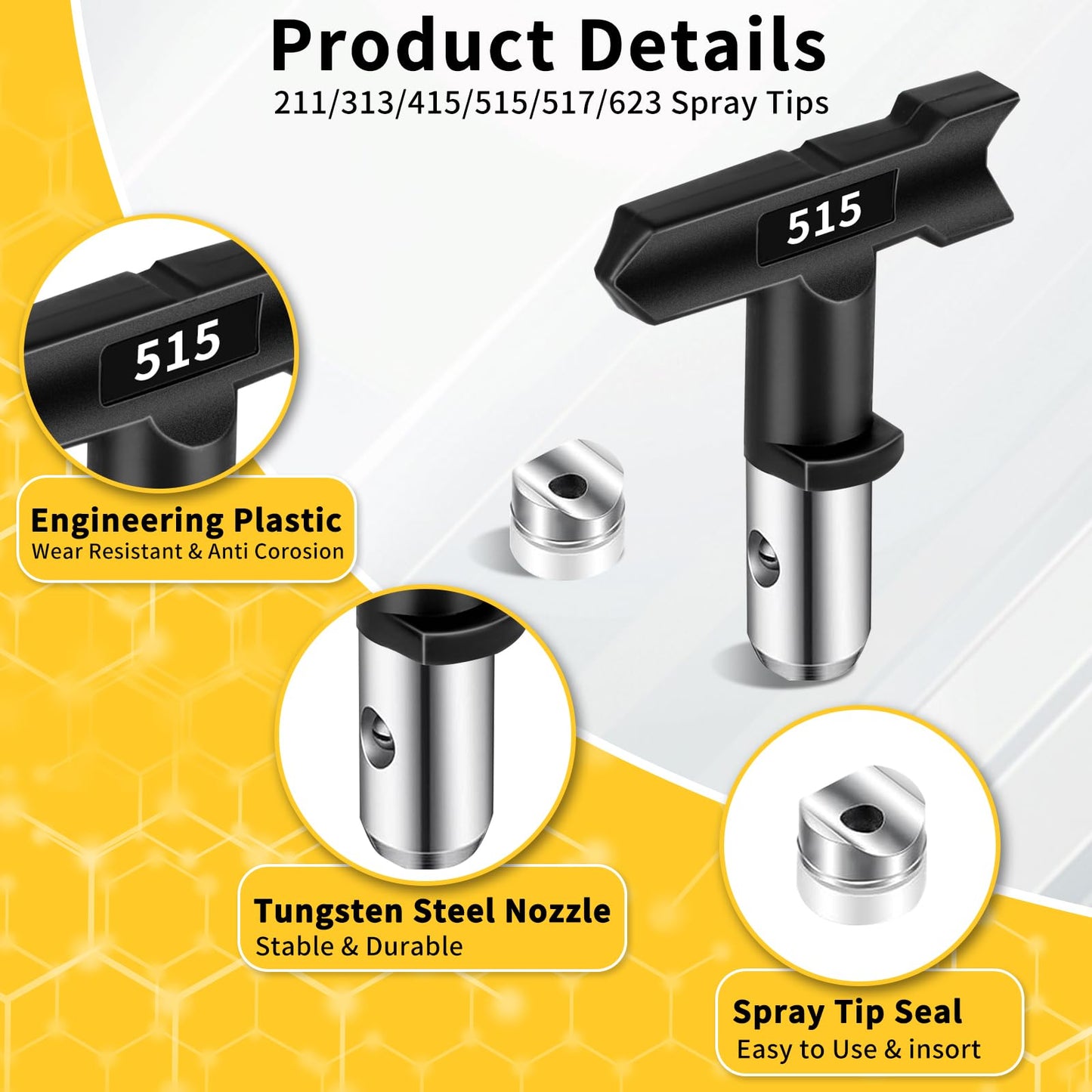 23 Pcs 3600PSI Paint Sprayer Gun Kits,with 50Ft High Pressure Hose,Extension Pole & Spray Tips & Filters &Nozzle Seat etc,Compatible With Graco 390 395 490 495 595 695 795 1095 Airless Sprayer