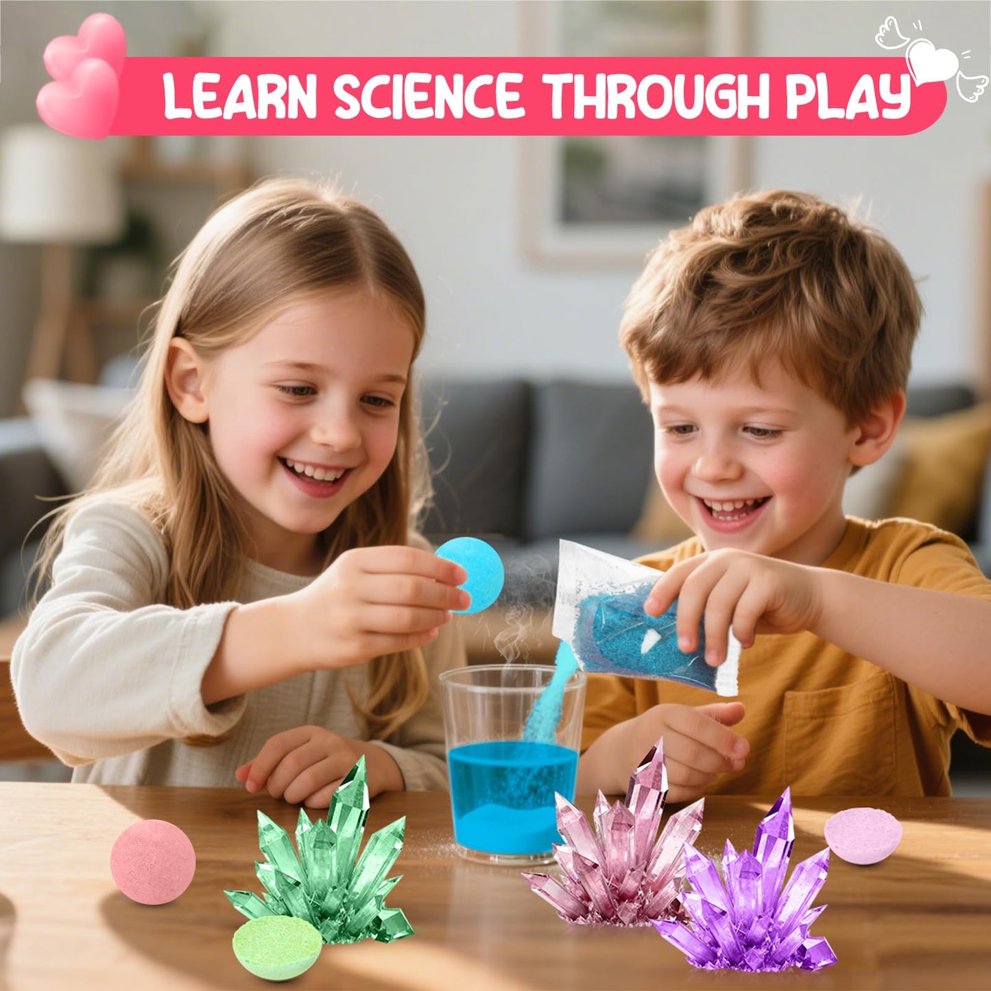 Grenfield 24PCS Kids Science Kit Planting Crystal Bulk, Easter Egg Fillers, Basket Stuffers for Kids Easter Egg Stuffers, Classroom Prizes, for Easter Egg Hunts, Party Favors, Kids, School