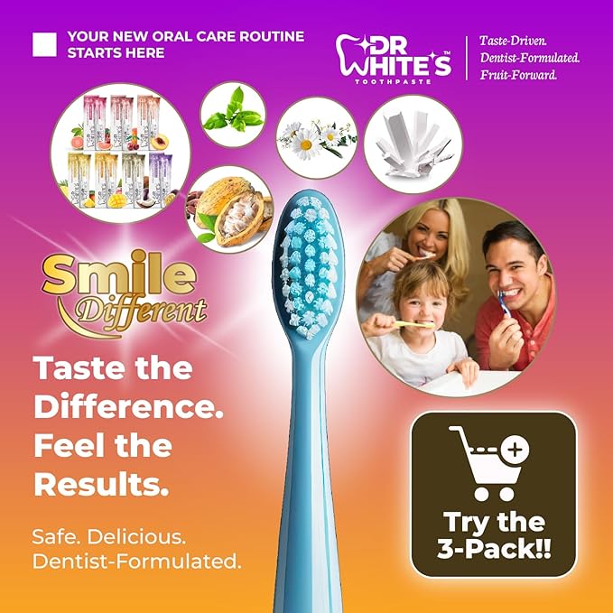 Dr. White’s Fluoride-Free nHA Toothpaste; Dentist-Formulated, Nano Hydroxyapatite + Xylitol, Sensitivity Relief Complex™, Mint-Free, Enamel Safe, Swallow-Safe (3.5 Oz, Coconut Chill)