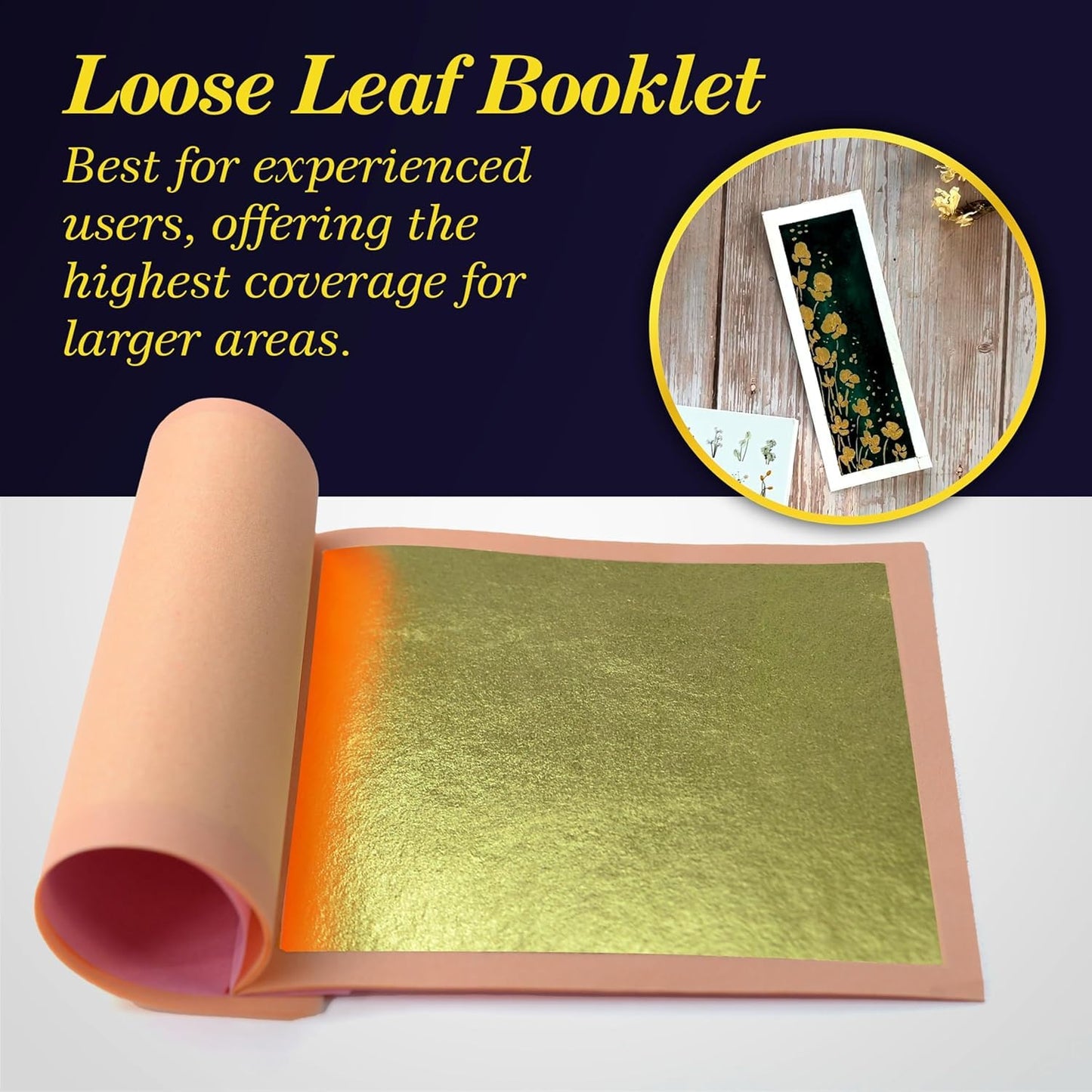Barnabas Blattgold Gold Leaf - 23K Real Gold [25 Sheets, 3.4 inches] - Loose Sheets for Painting, Arts and Crafts