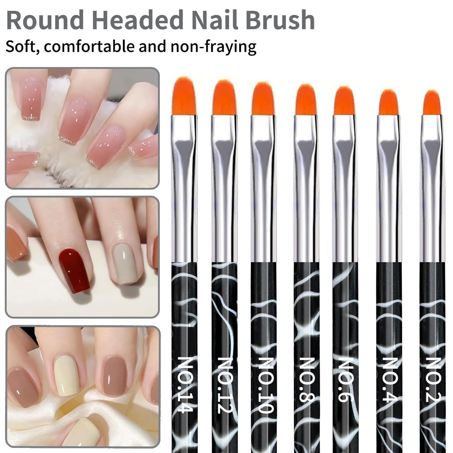 28Pcs Black Handle Nail Art Brush Set - All-in-One Manicure Tool Kit with Cuticle Brush, Dust Brush, Liner Brush & Builder Gel Brushes for Salon & DIY Nail Art