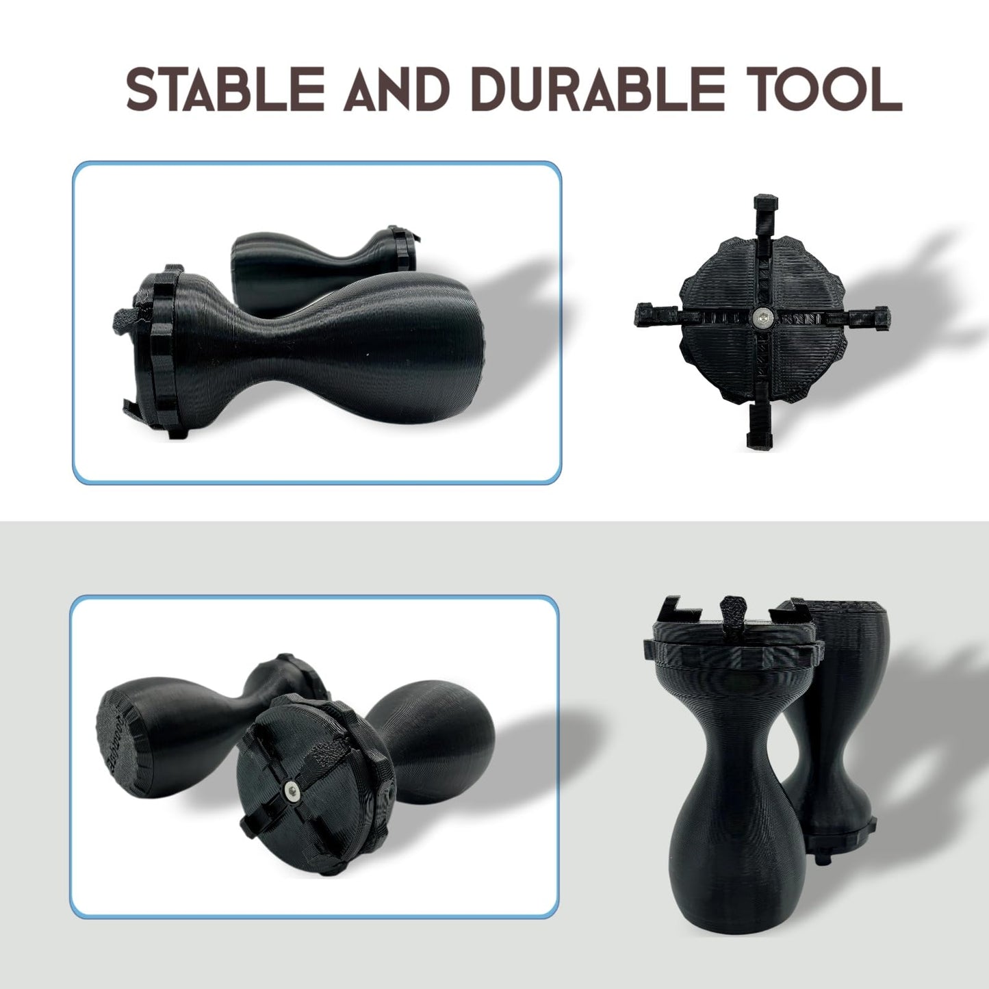 2PCS Miniature Painting Handle, 360° Rotatable Ergonomic Model Holder for Wargame/DND/Warhammer Figurines, Fits 20-50mm Bases, Stable Precision Hobby Painting Tool for Beginners & Veterans (Black)