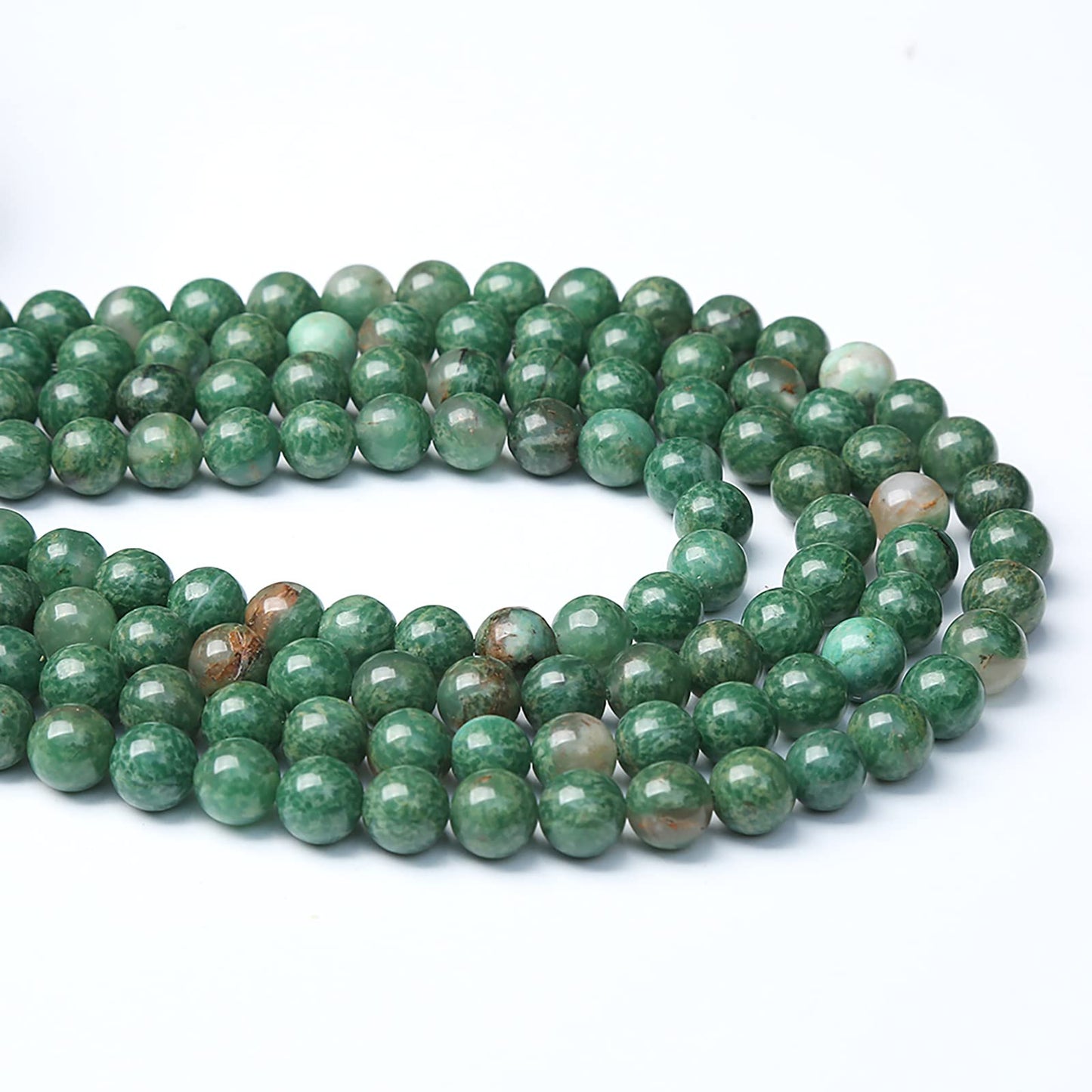 Natural 6mm Gray Striped Agate Beads Gemstone Loose Beads for Jewelry Makinge (6mm, African Jade)