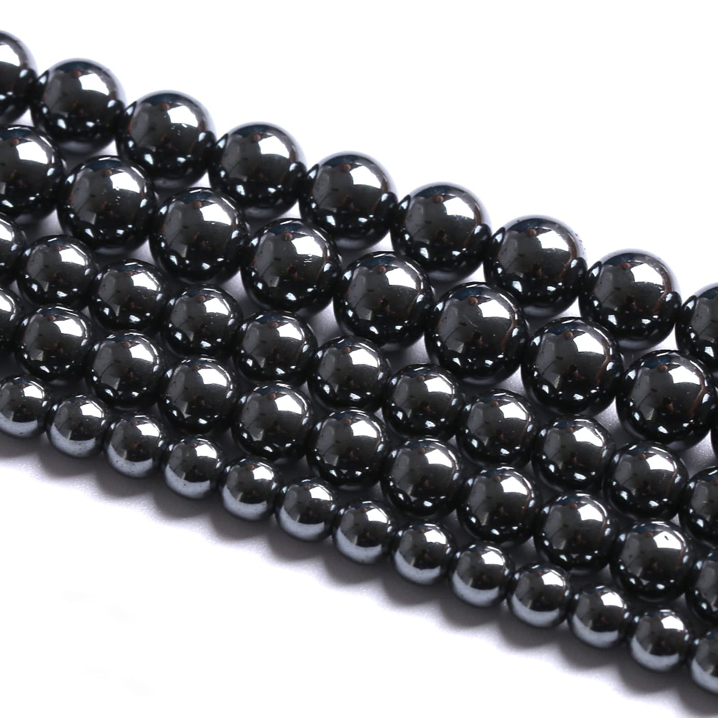 8mm 60PCS Black Hematite AAA Grade Spacer Round Loose Beads for Jewelry Making DIY Bracelet