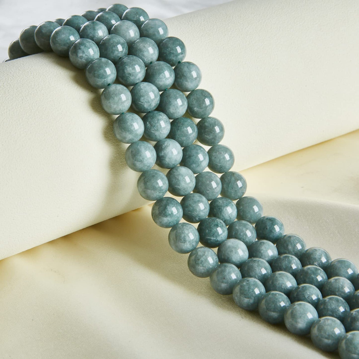 100pcs 8mm Burmese Jade Beads Natural Gemstone Beads Round Loose Beads for Jewelry Making