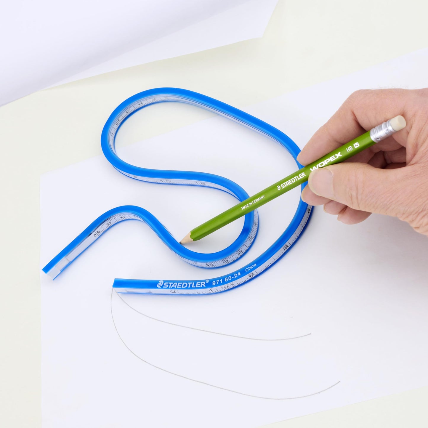Staedtler Flexible Curve with Inch and Metric Scale Markings, 24 Inch/60cm, 97160-24BK
