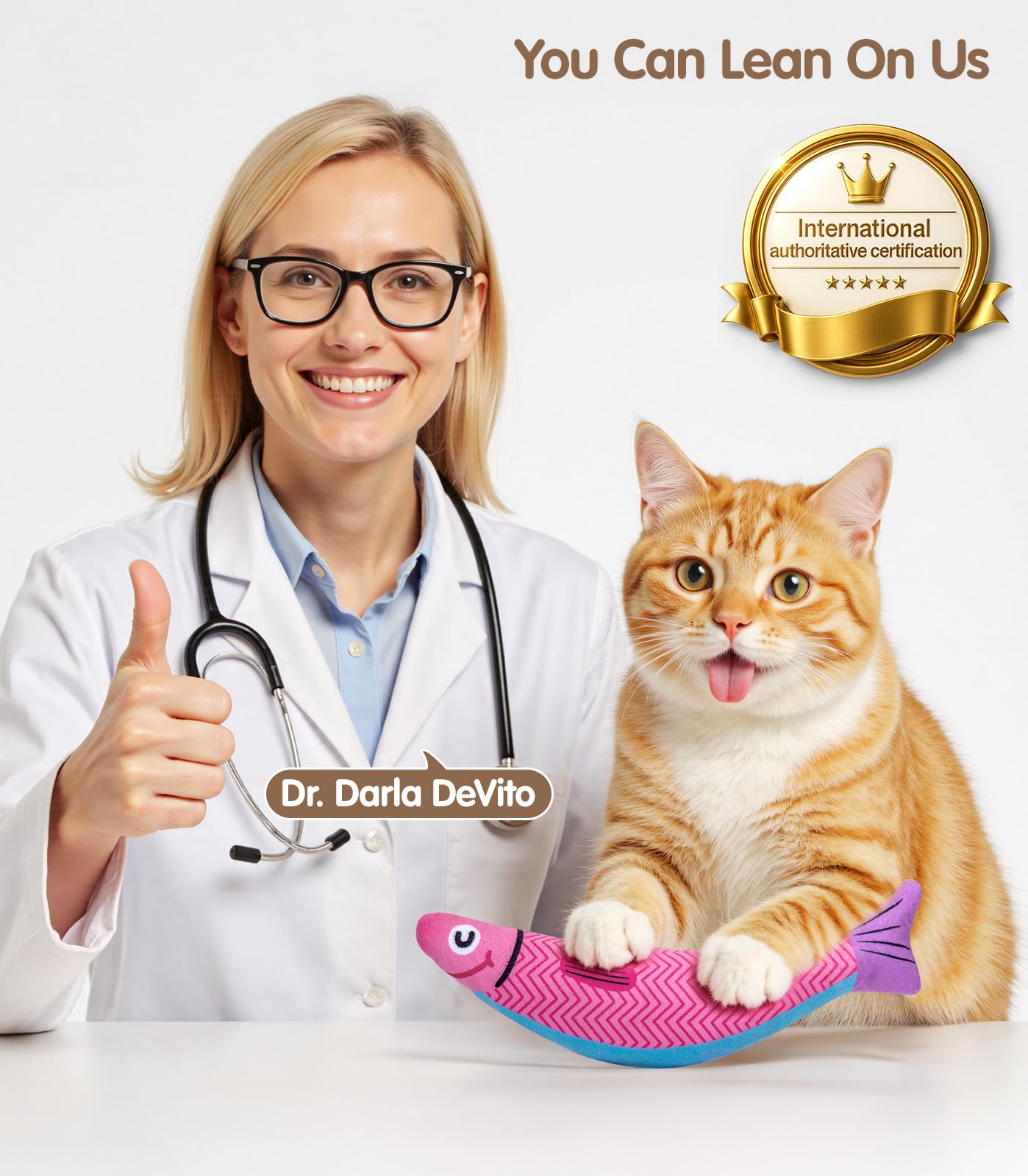 PetBusy Cat Toys with[5000mg A+Natural Catnip &Silvervine] [Baby Grade] Interactive Soft Chew Kicker Cat Toys for Indoor Cats & Kittens, [Crinkle &Bell] Fish Sound Toy, Drives Bored Cat Crazy with Fun
