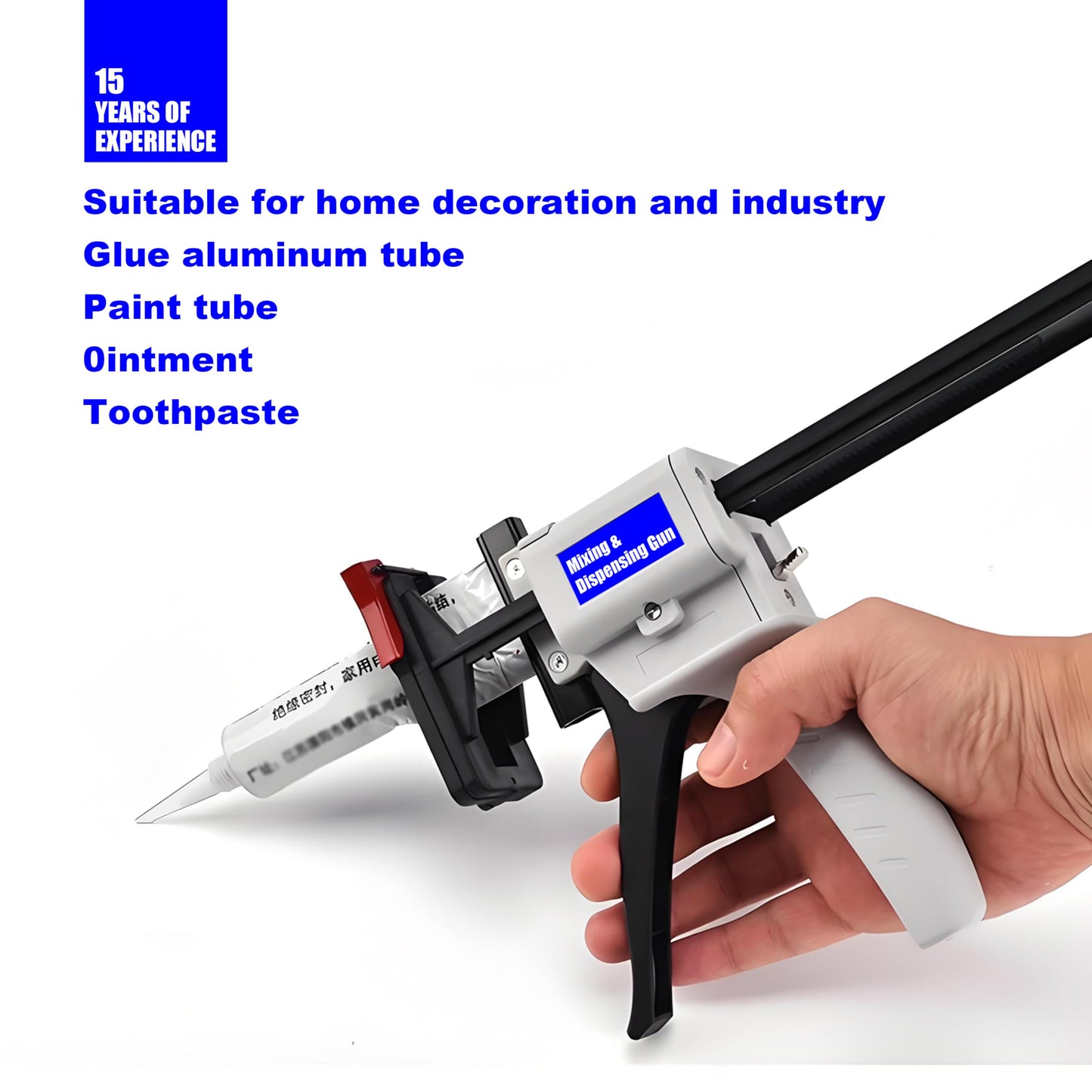 SoKalChw Toothpaste tube glue gun, Epoxy resin gun paster kit, 704 Silicone manual universal extruder injection guns, Best aluminum tube squeezer tool
