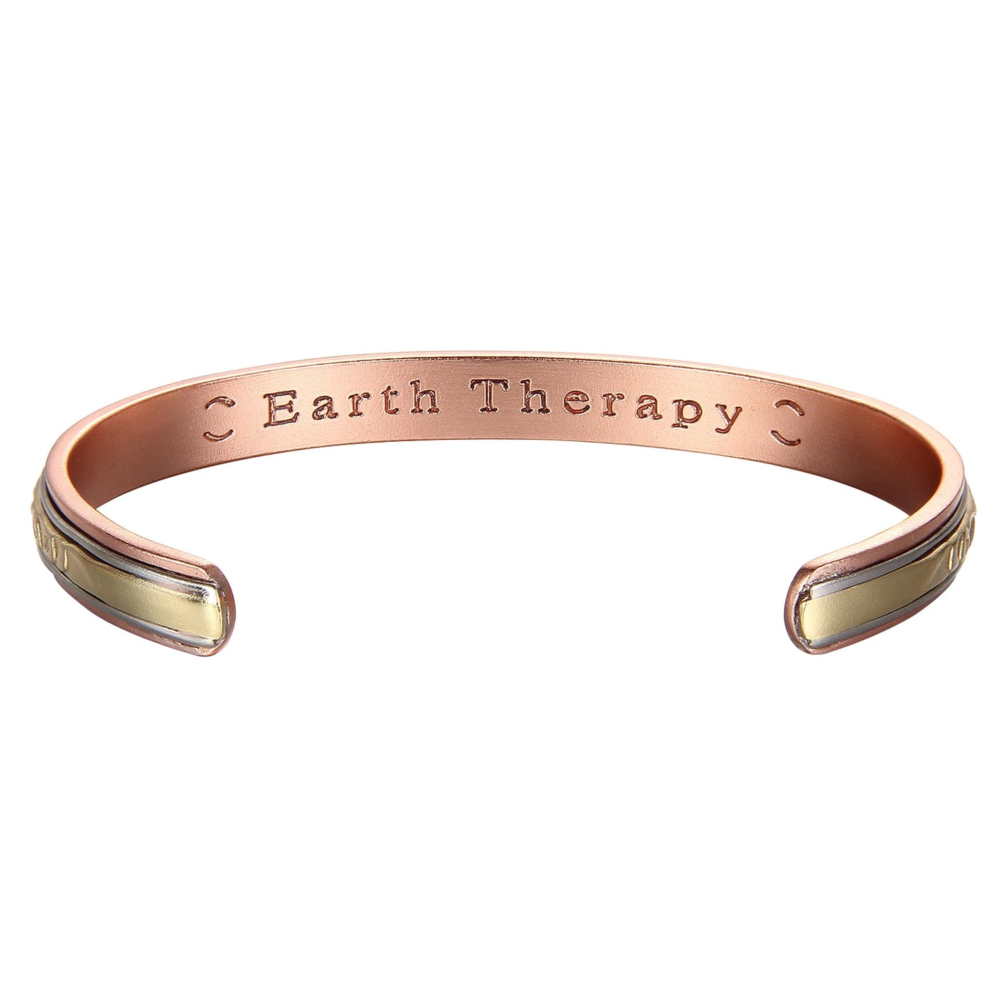 Pure Copper Magnetic Minimalist Bracelet - Adjustable Fleur D'OR Style - Ultra Strength Magnets - Unisex - Earth Therapy